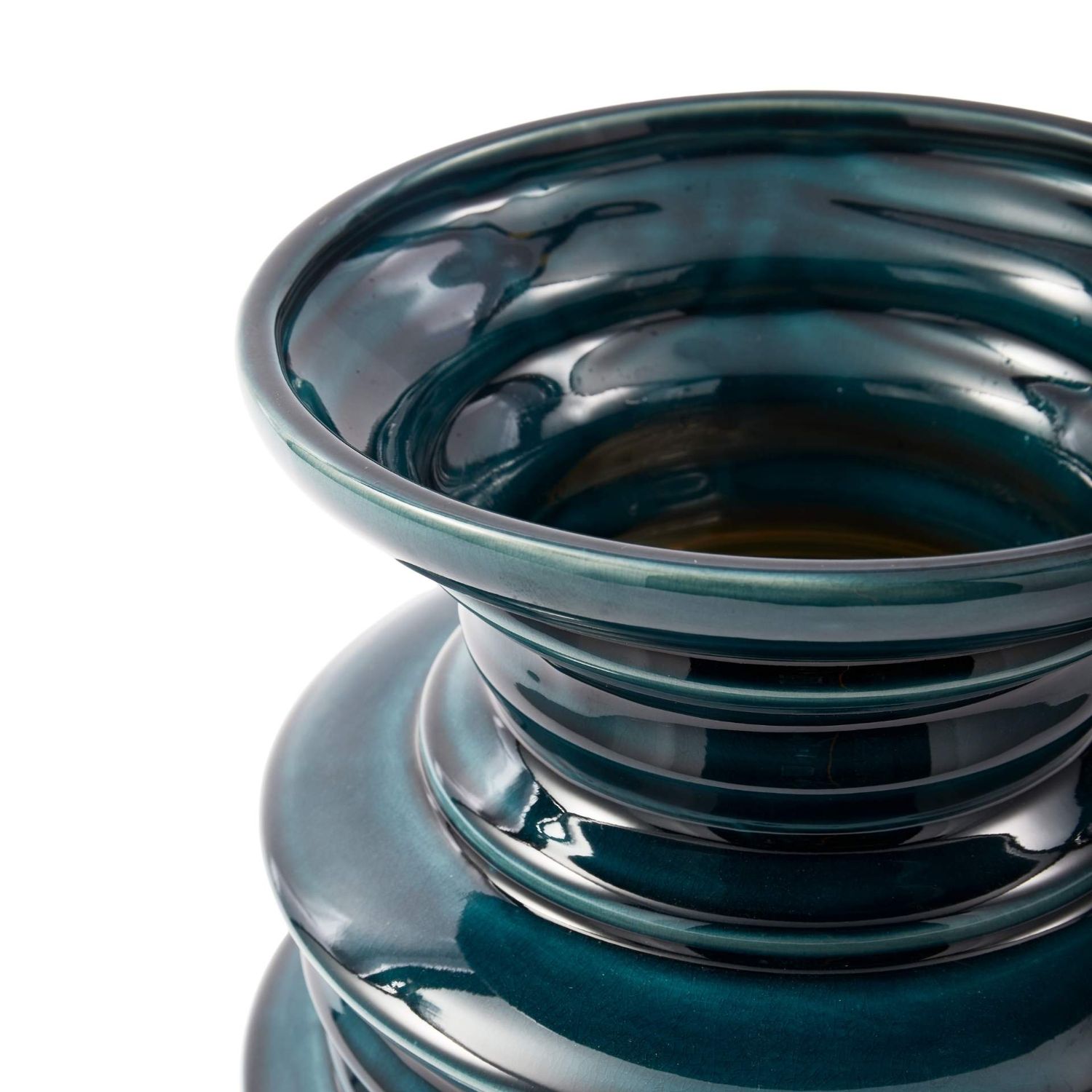 Pols Potten - Stacked Plates Vase dunkelgrün