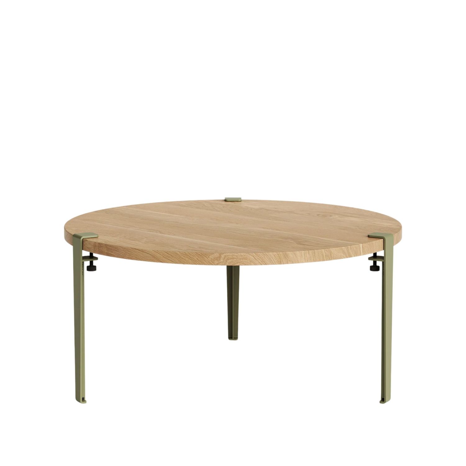 Tiptoe - Couchtisch rund Ø 90 cm Eiche khakigrün