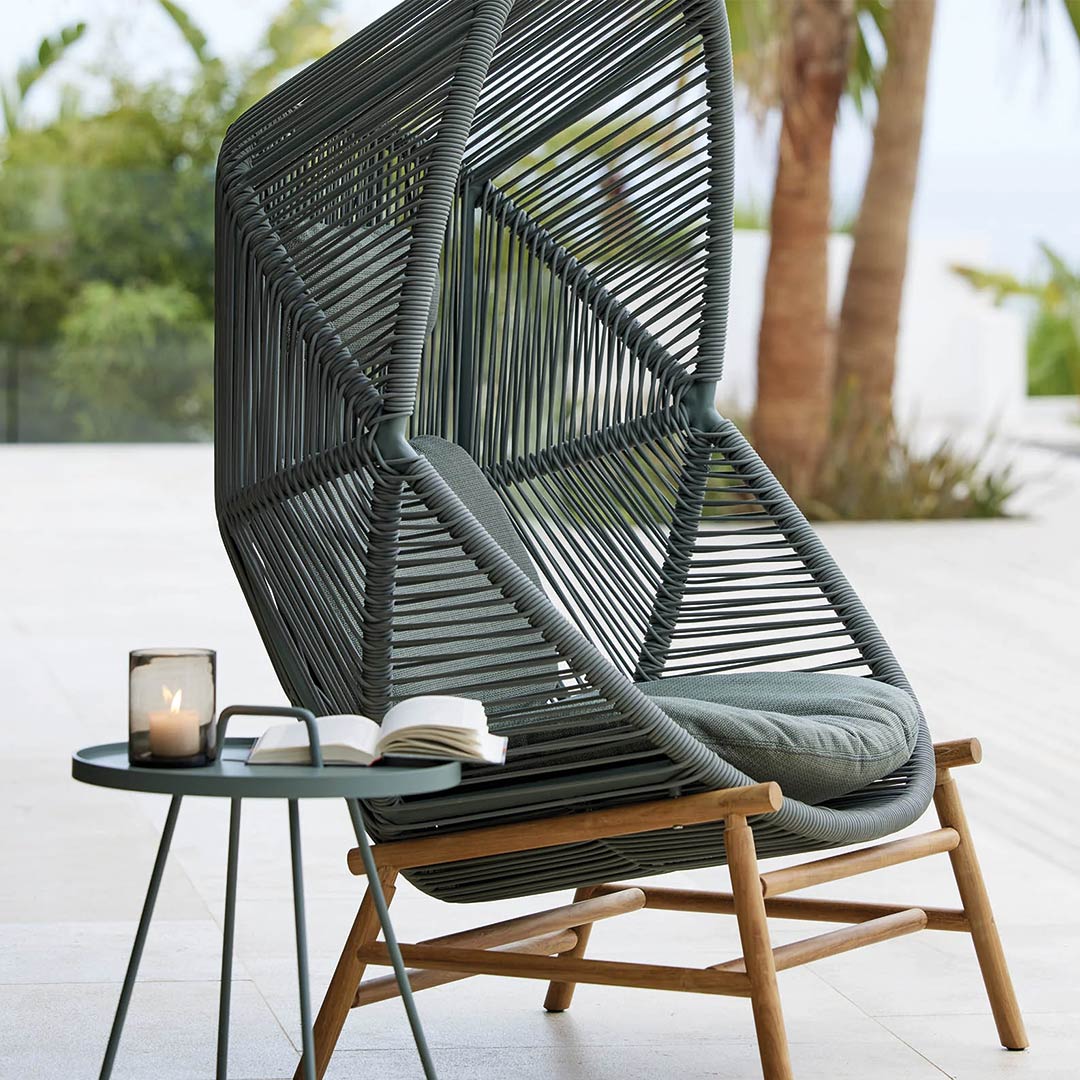 cane line hive haengesessel dusty green gestell teak ambiente 89182