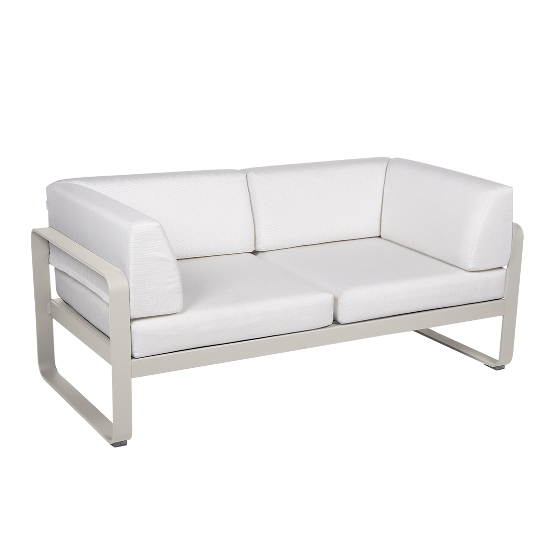 fermob bellevie club sofa lehmgrau grauweiss 66053