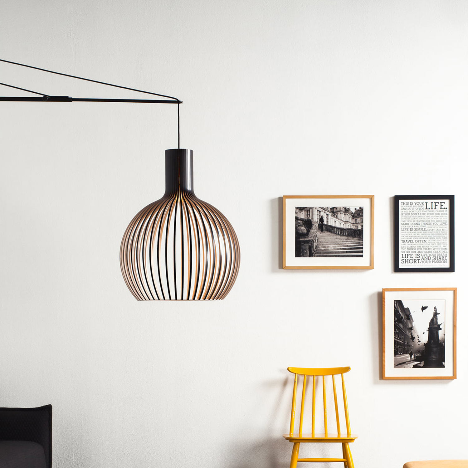 secto design schwarz octo pendelleuchte 72167