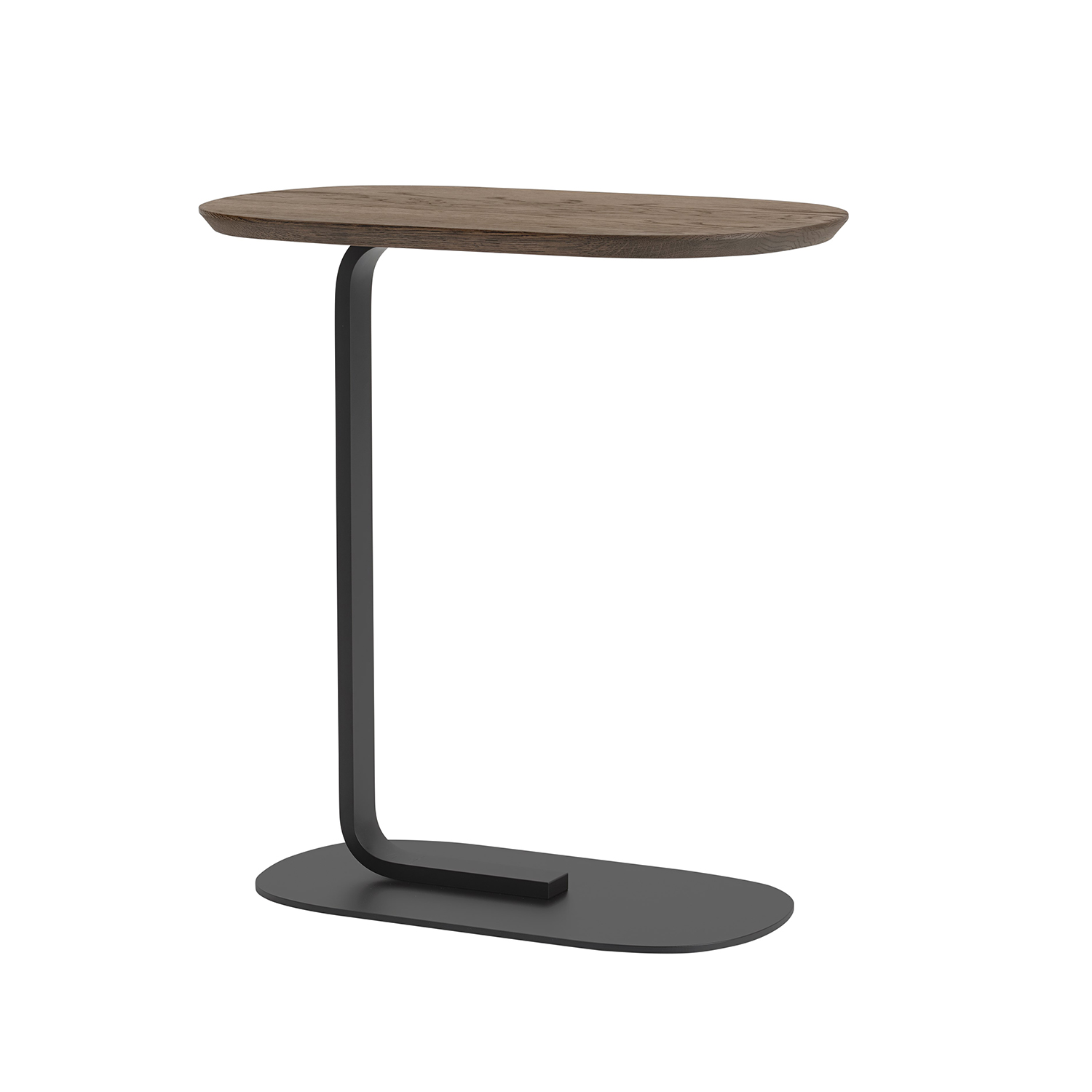 muuto relate side table smoked oak black 60 70902