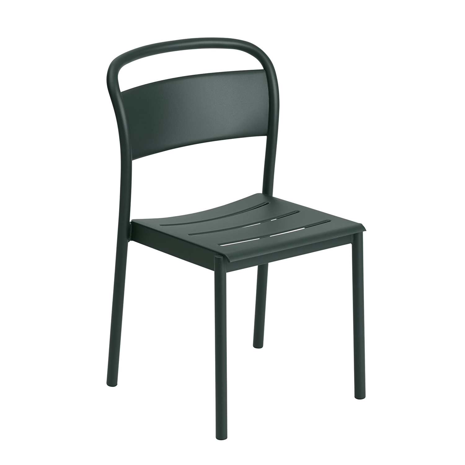 muuto linear side chair dark green 65381