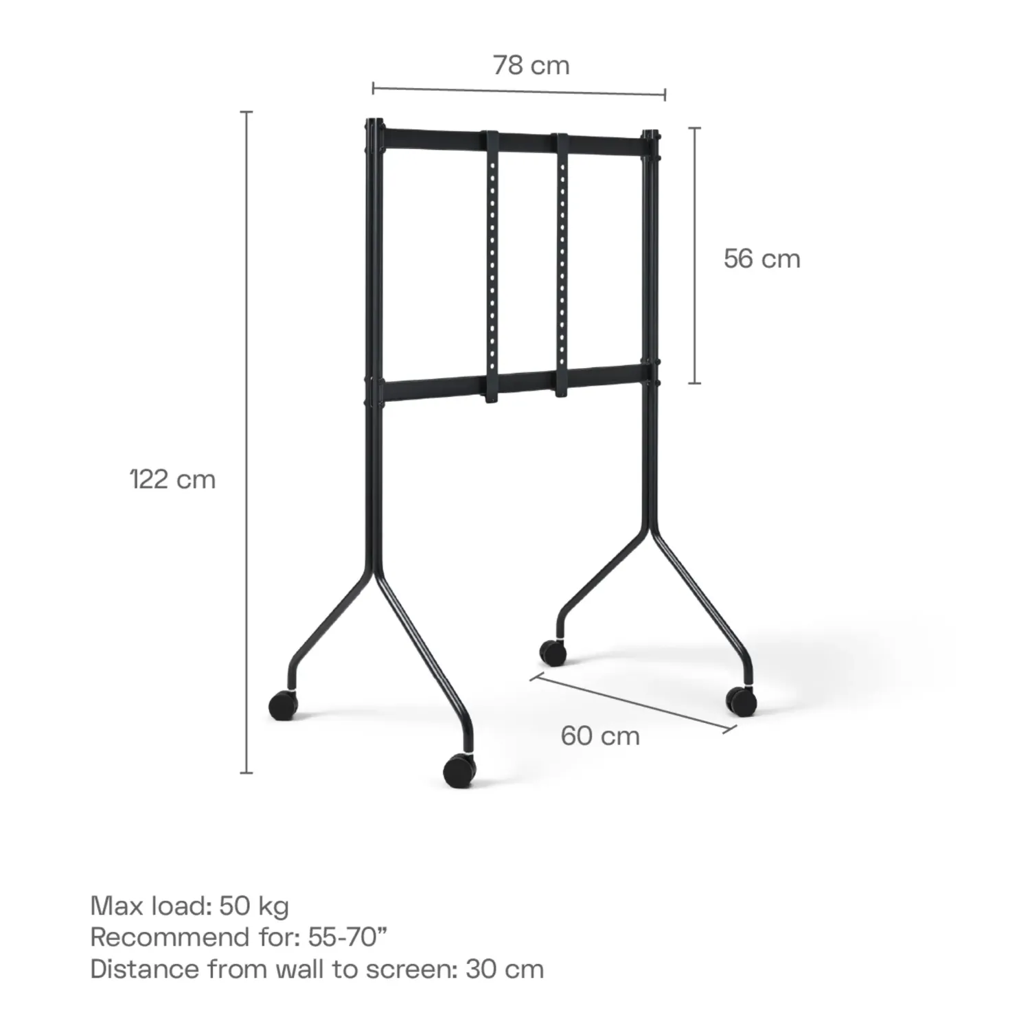 Pedestal - Moon Tall TV-Ständer chrome