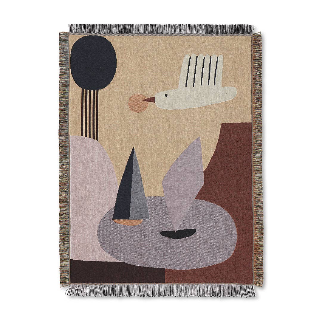 ferm living bird tapestry decke freisteller 84865
