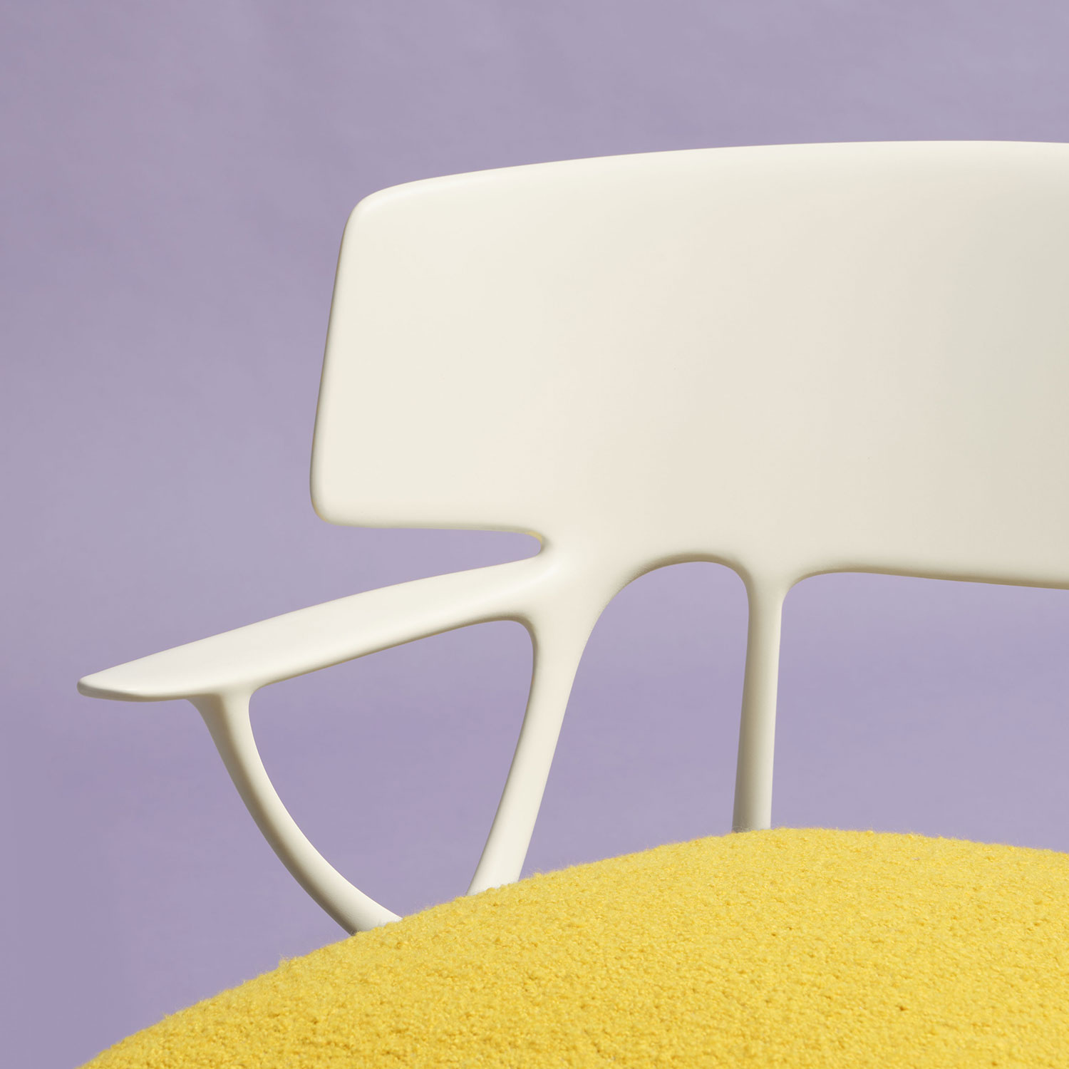 Kartell - A.I. Lounge Bouclé Sessel schwarz-schwarz