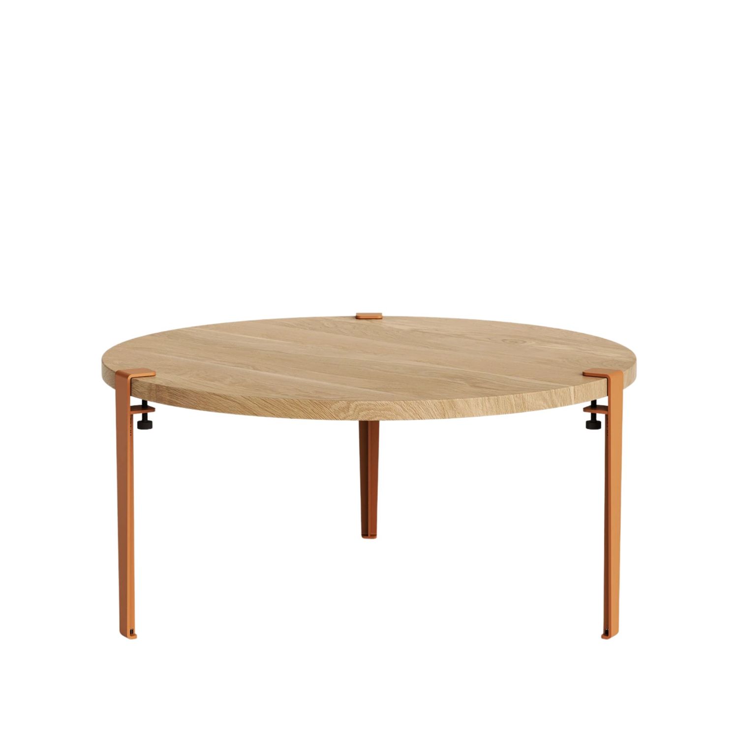 Tiptoe - Couchtisch rund Ø 90 cm Eiche tangerinenrot