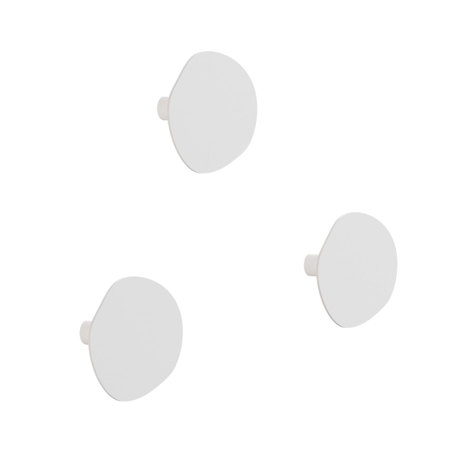Metallbude - Lou Wandhaken 3er-Set organisch weiß