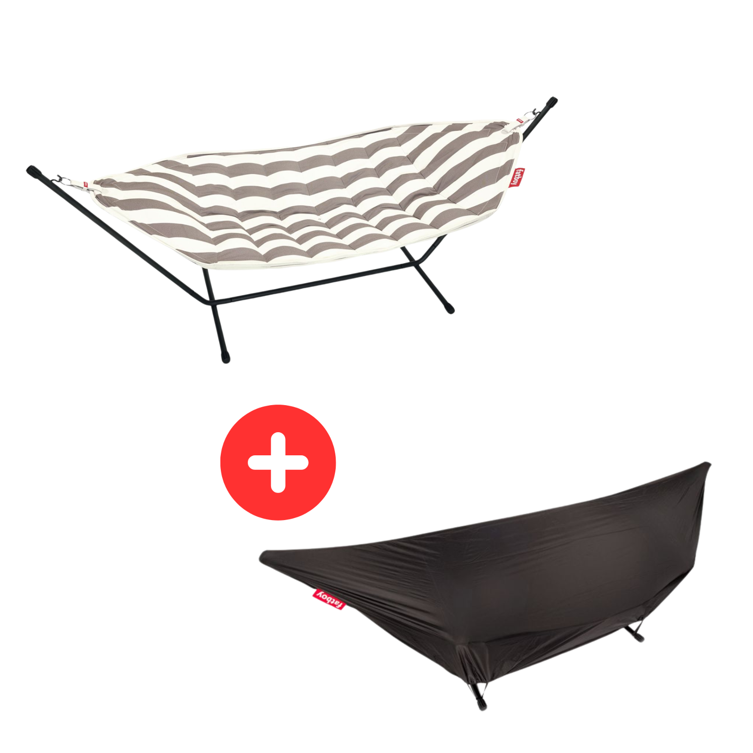 Fatboy - Hängematte Superb stripe cacao + Überzug