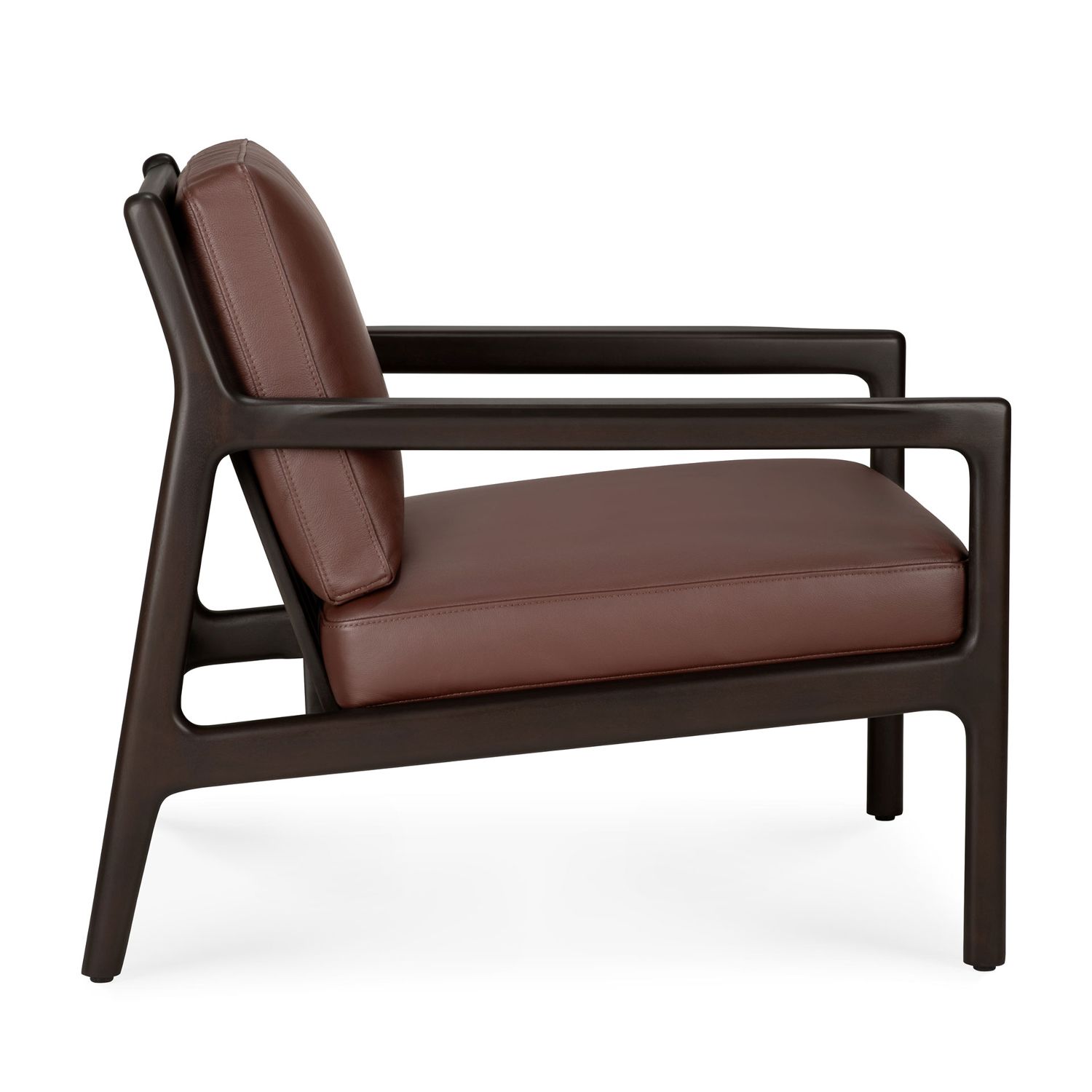 Ethnicraft - Jack Loungesessel Indoor burgund Leder