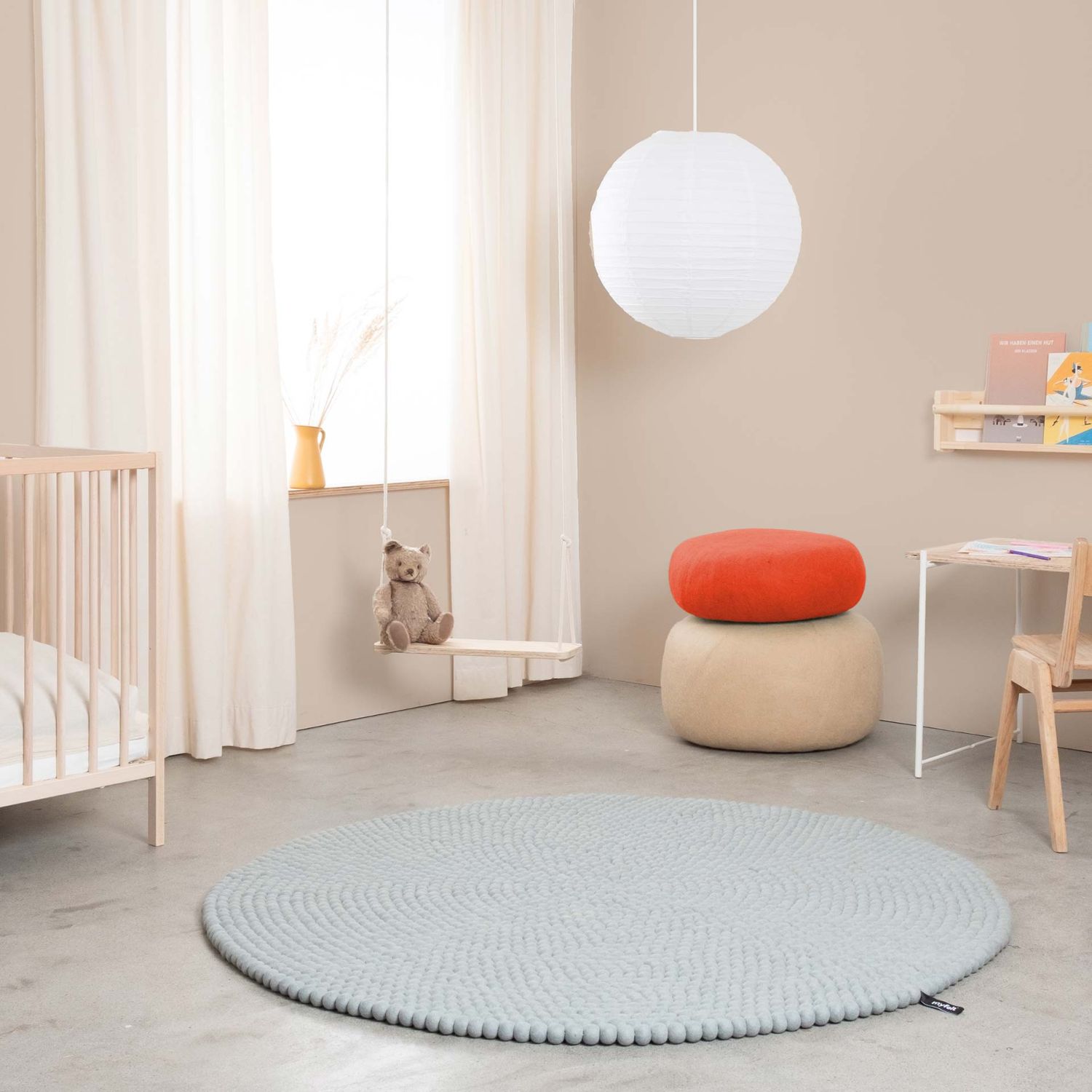 myfelt - Liv Filzkugelteppich rund 70 cm