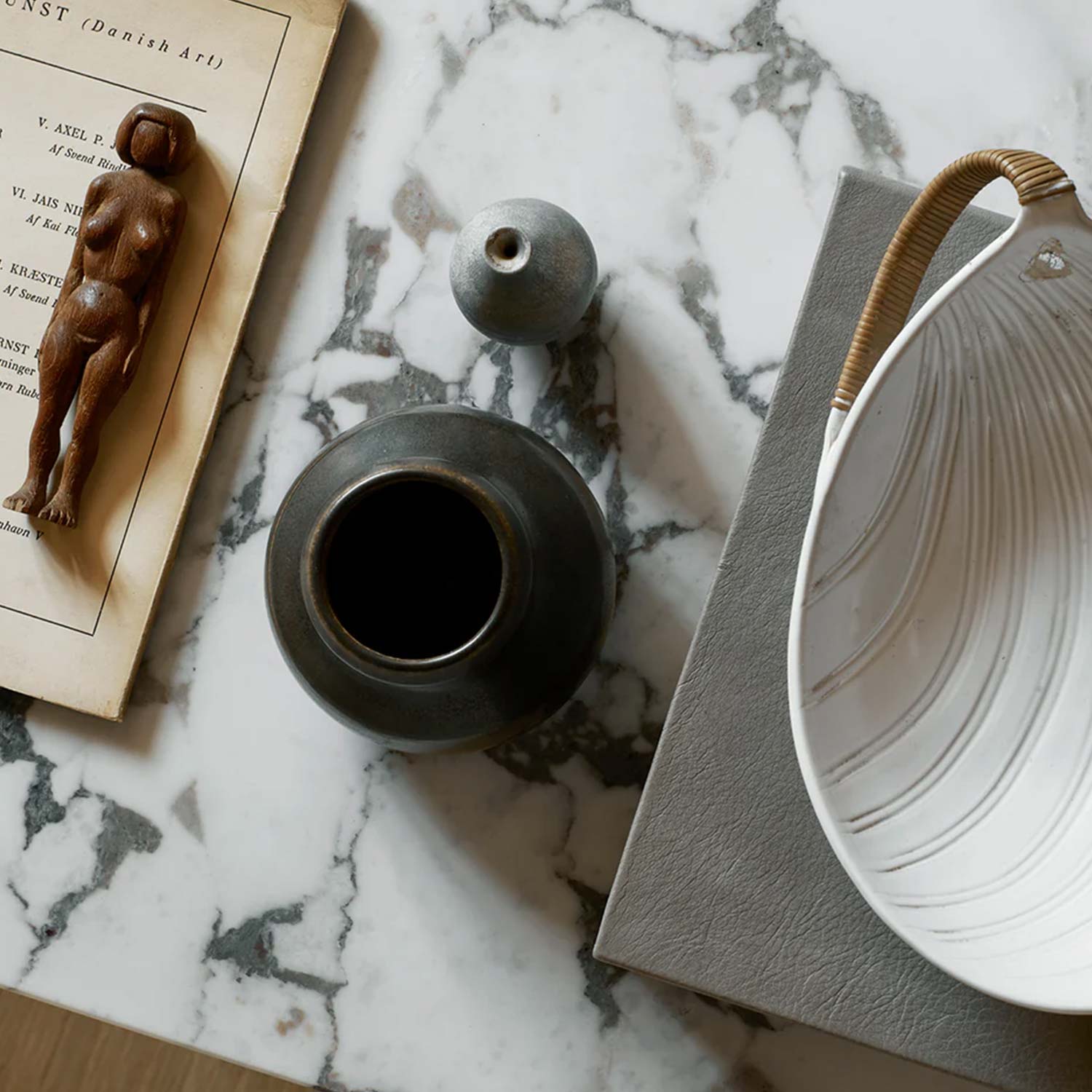 Audo - Androgyne Loungetisch Stein/Marmor Grey Galaxy Marble