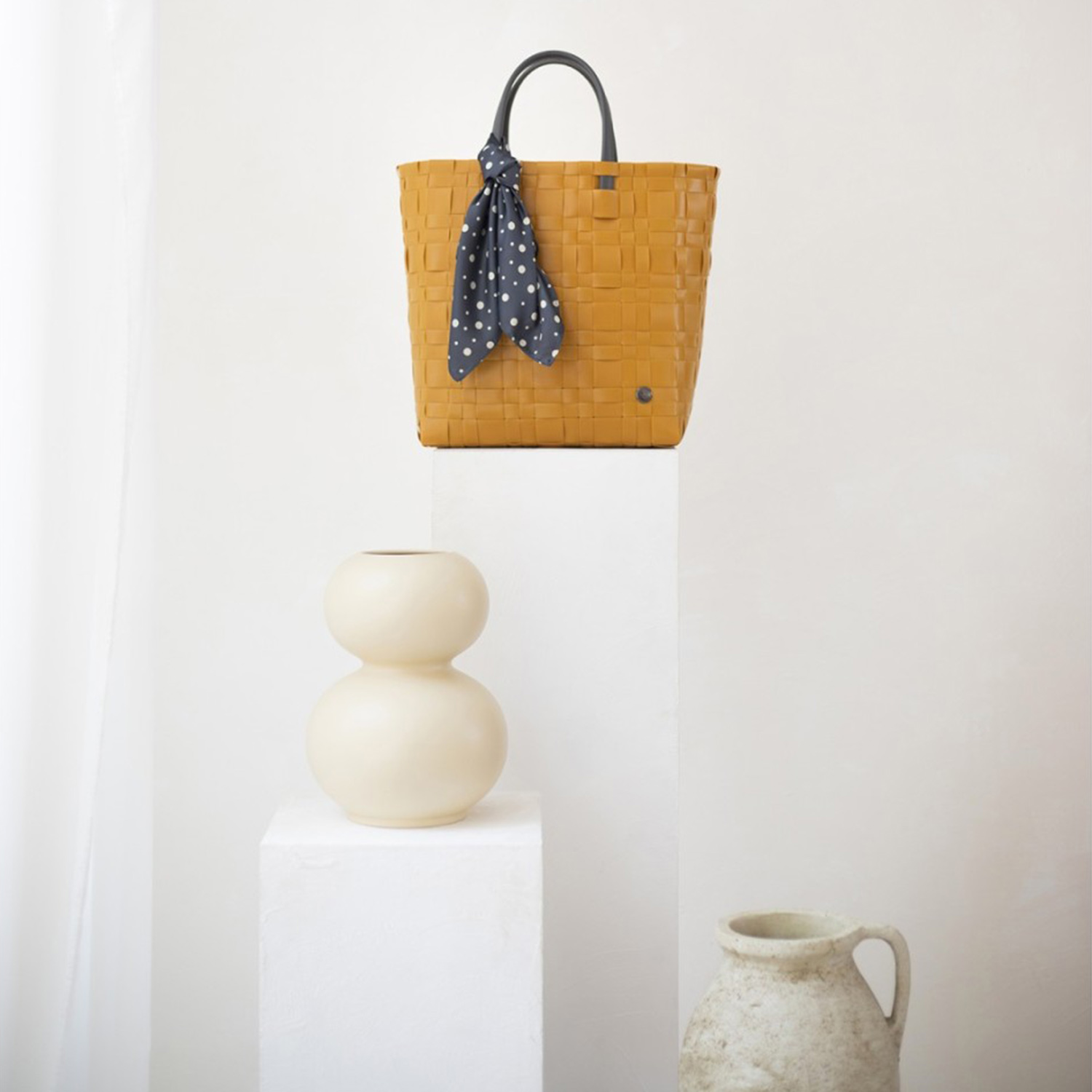 handed by bliss shopper sunset yellow vase 96656