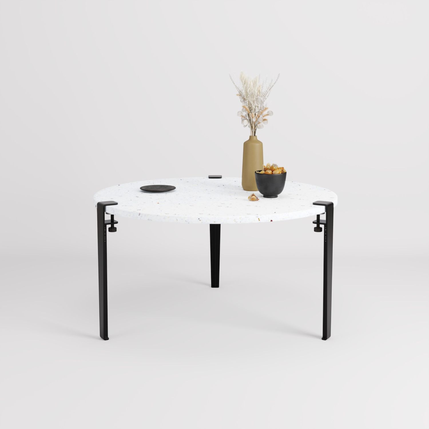 Tiptoe - Couchtisch Ø 80 cm Venezia graphitschwarz