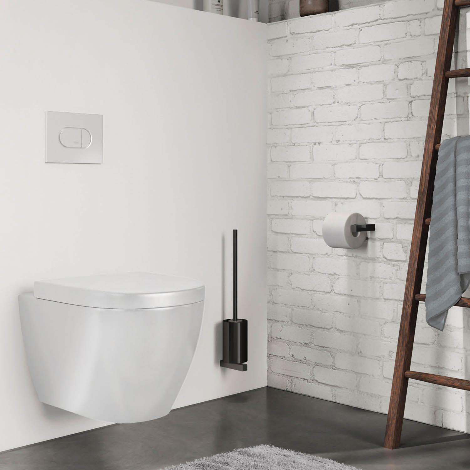 toilettenpapierhalter zack modernes bad carvo schwarz 49842