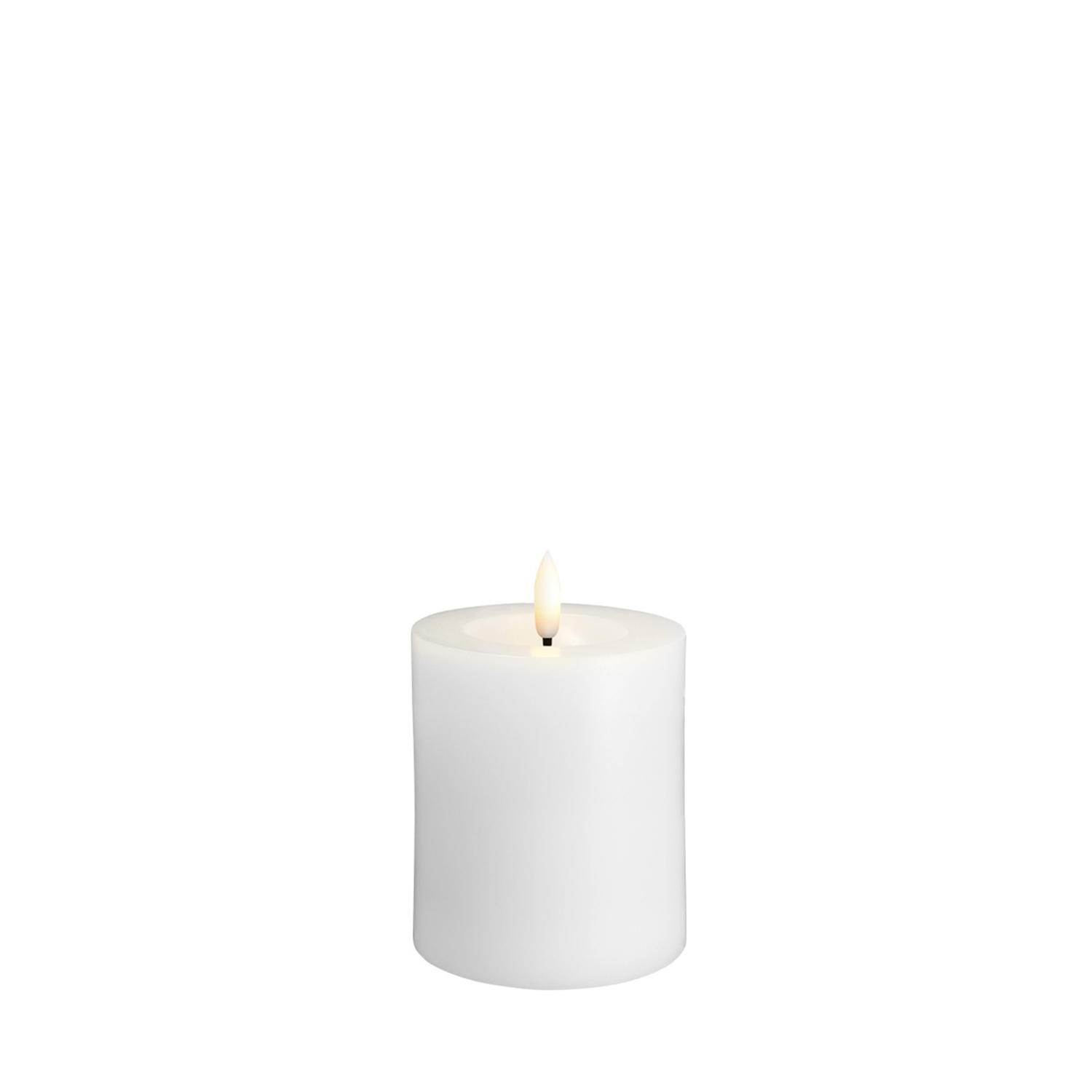 Moods&More - LED-Stumpenkerze Ø74x100mm classic white