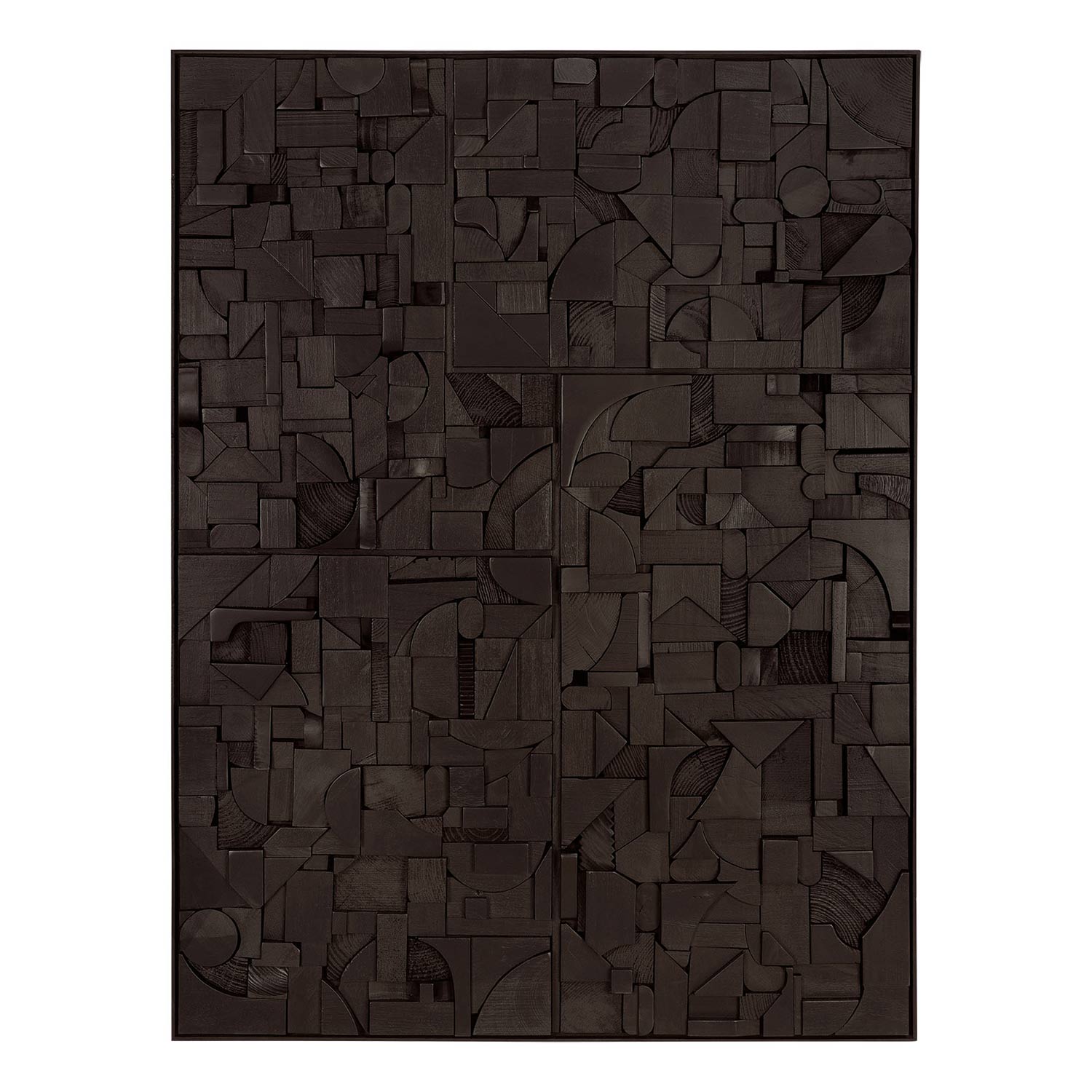 ethnicraft bricks wanddekoration schwarz gross rechteckig wohnzimmer freisteller 92274