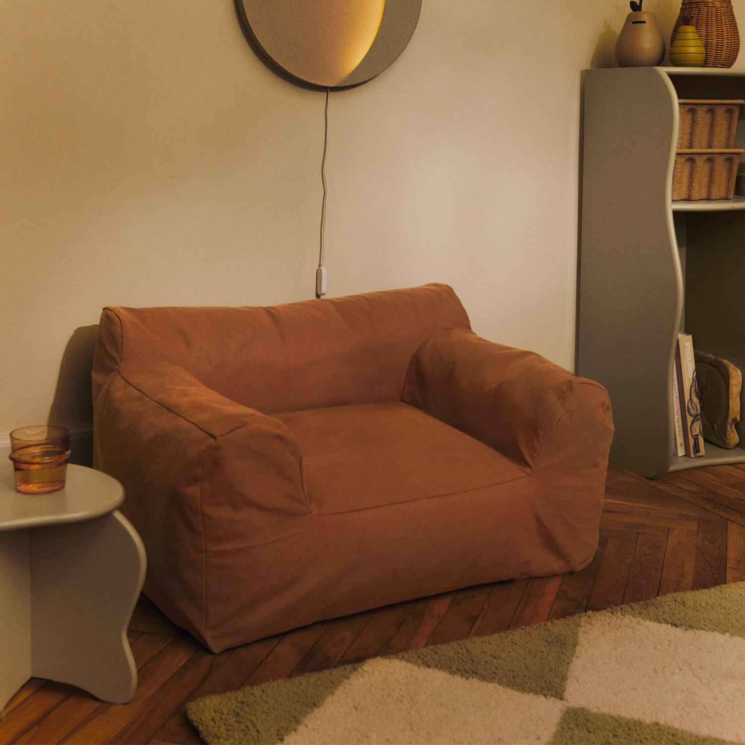 Ferm Living - Billow Knautschsack tea green