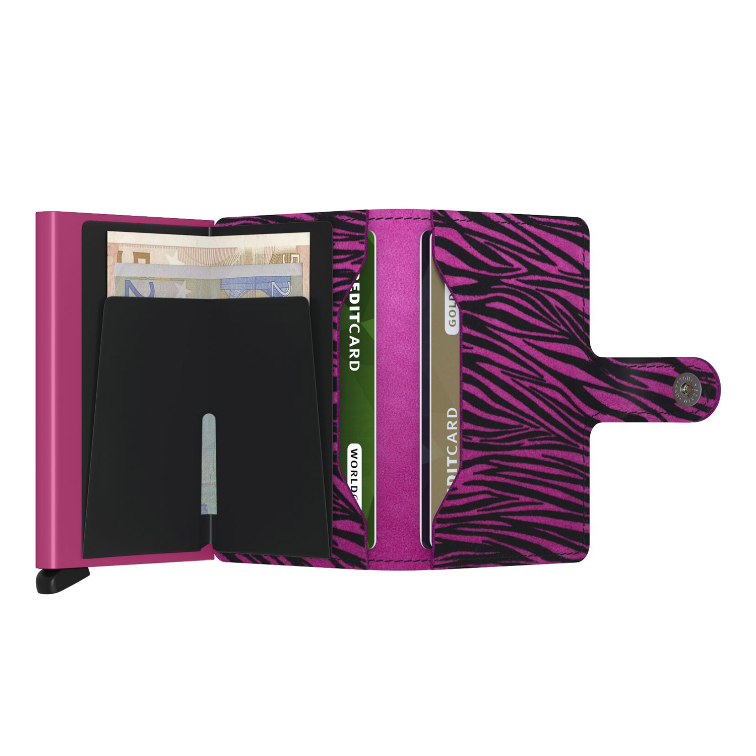 secrid miniwallet zebra fuchsia offen 104701