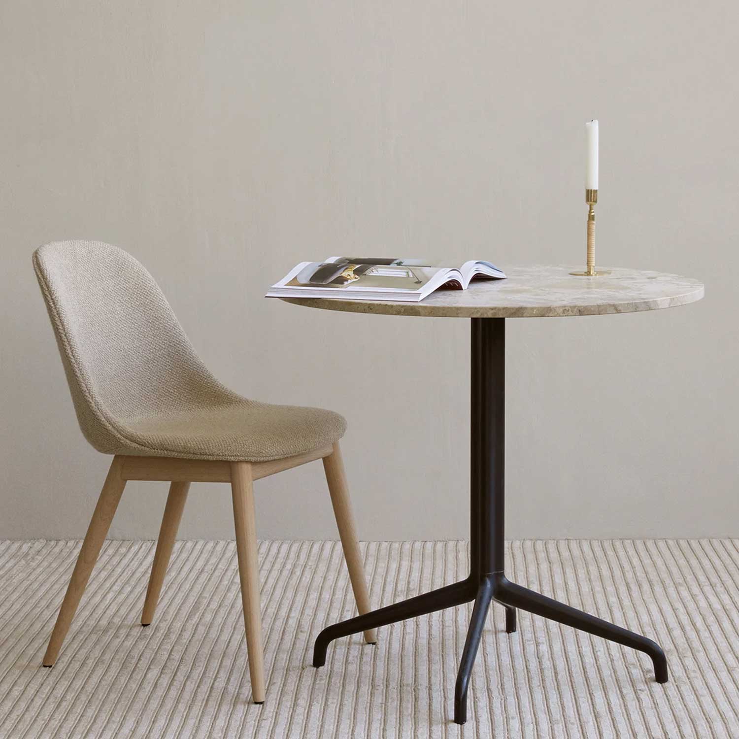Audo - Harbour Holz/gepolstert niedrig Dark Oak/Fiord