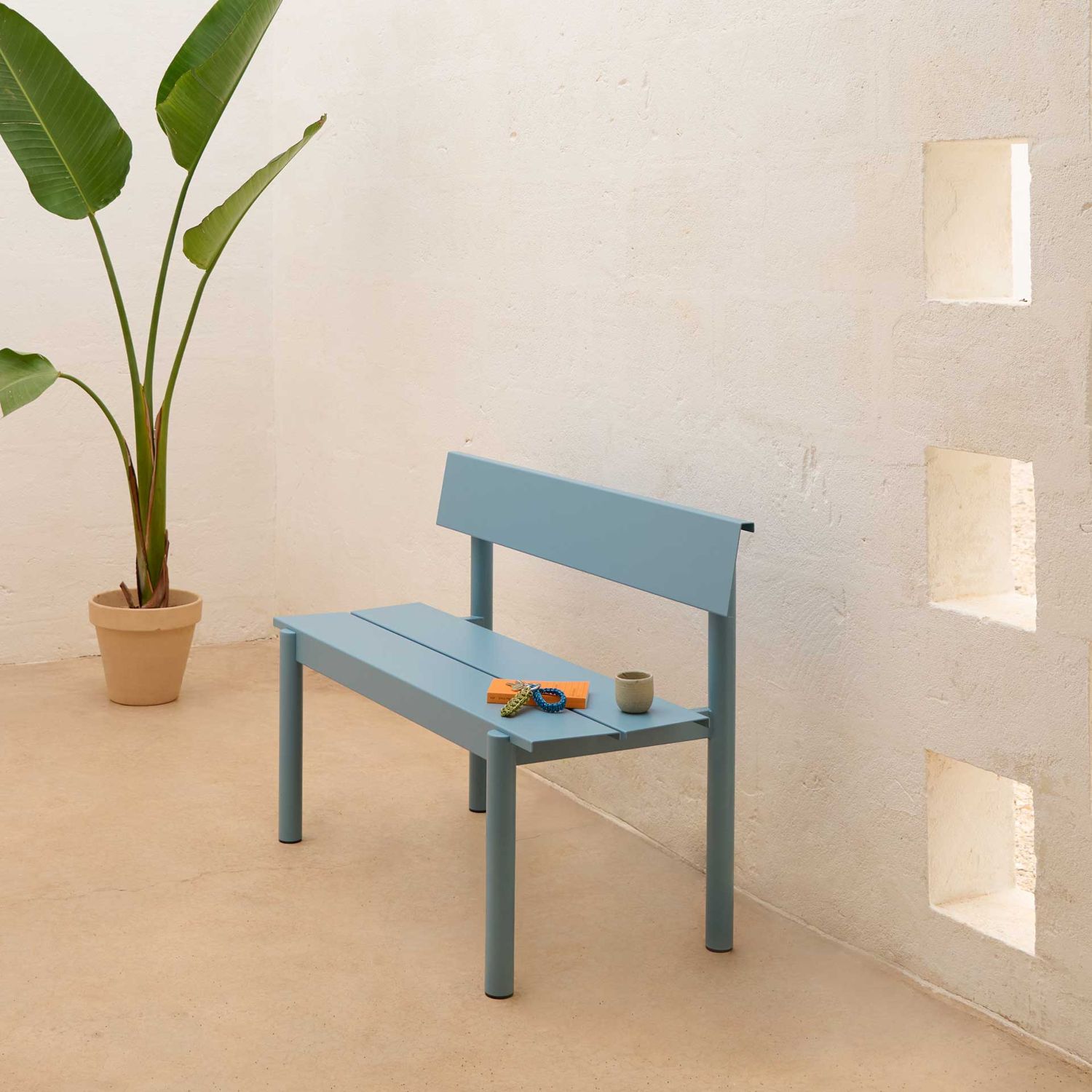 Muuto - Linear Steel Bank Rückenlehne 110 cm grey