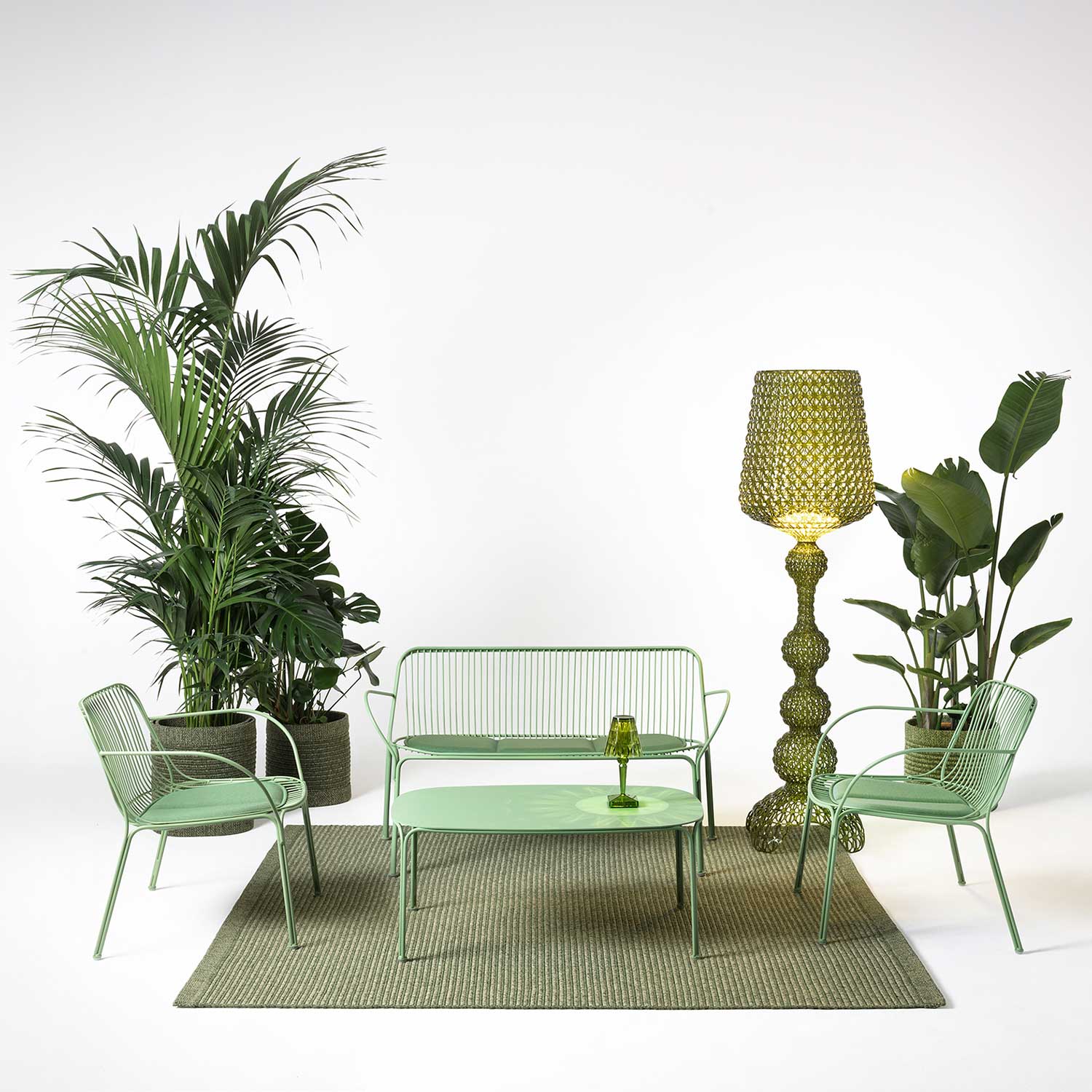 Kartell - Kleo Outdoor-Teppich 155x40 cm grau