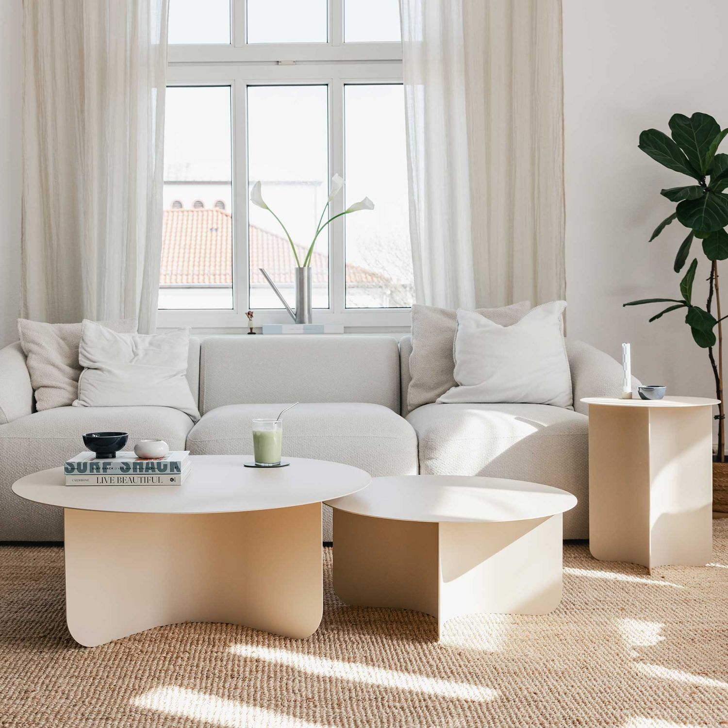 Metallbude - Miro Couchtisch cashew 65 cm
