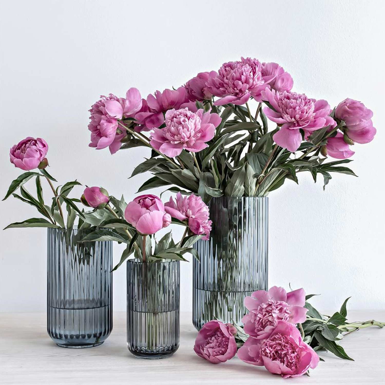lyngby glasvase blau 64982