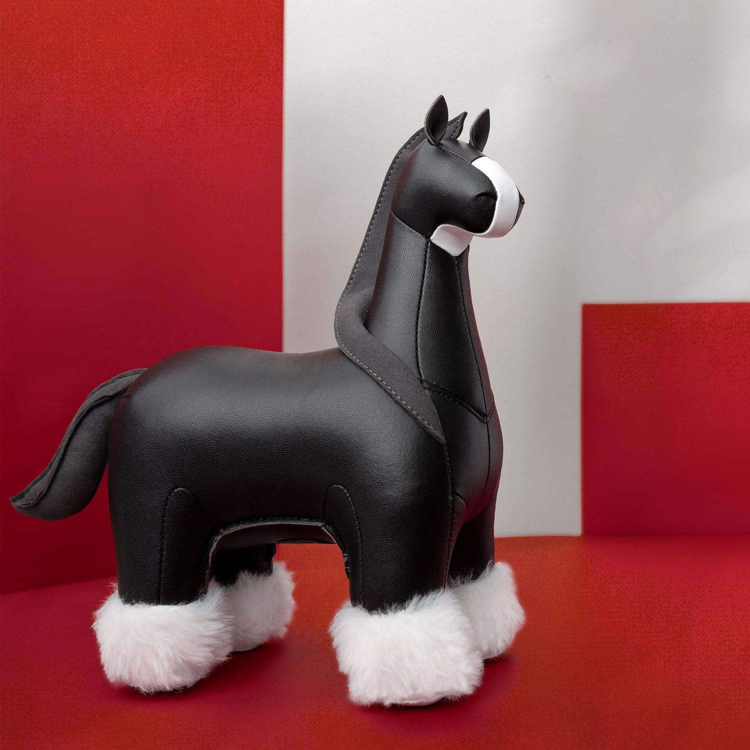 Züny - Buchstütze Pferd Shire black/dark grey