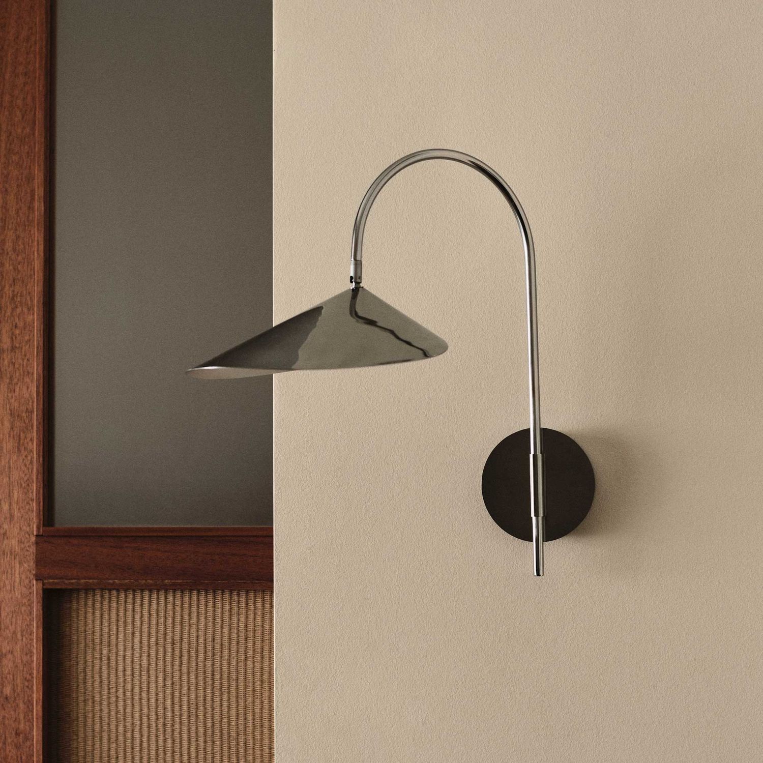 Ferm Living - Arum Swivel Wandlampe Edelstahl