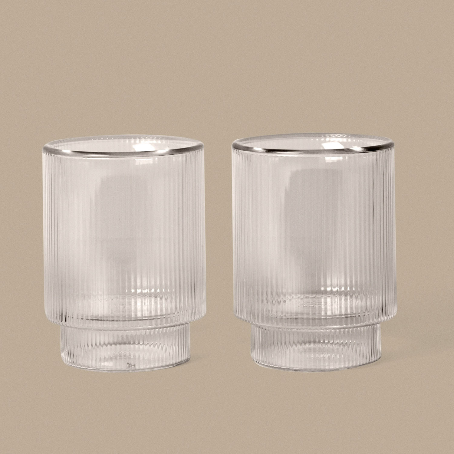 Ferm Living - Ripple Thermal Gläser 2-er Set klar