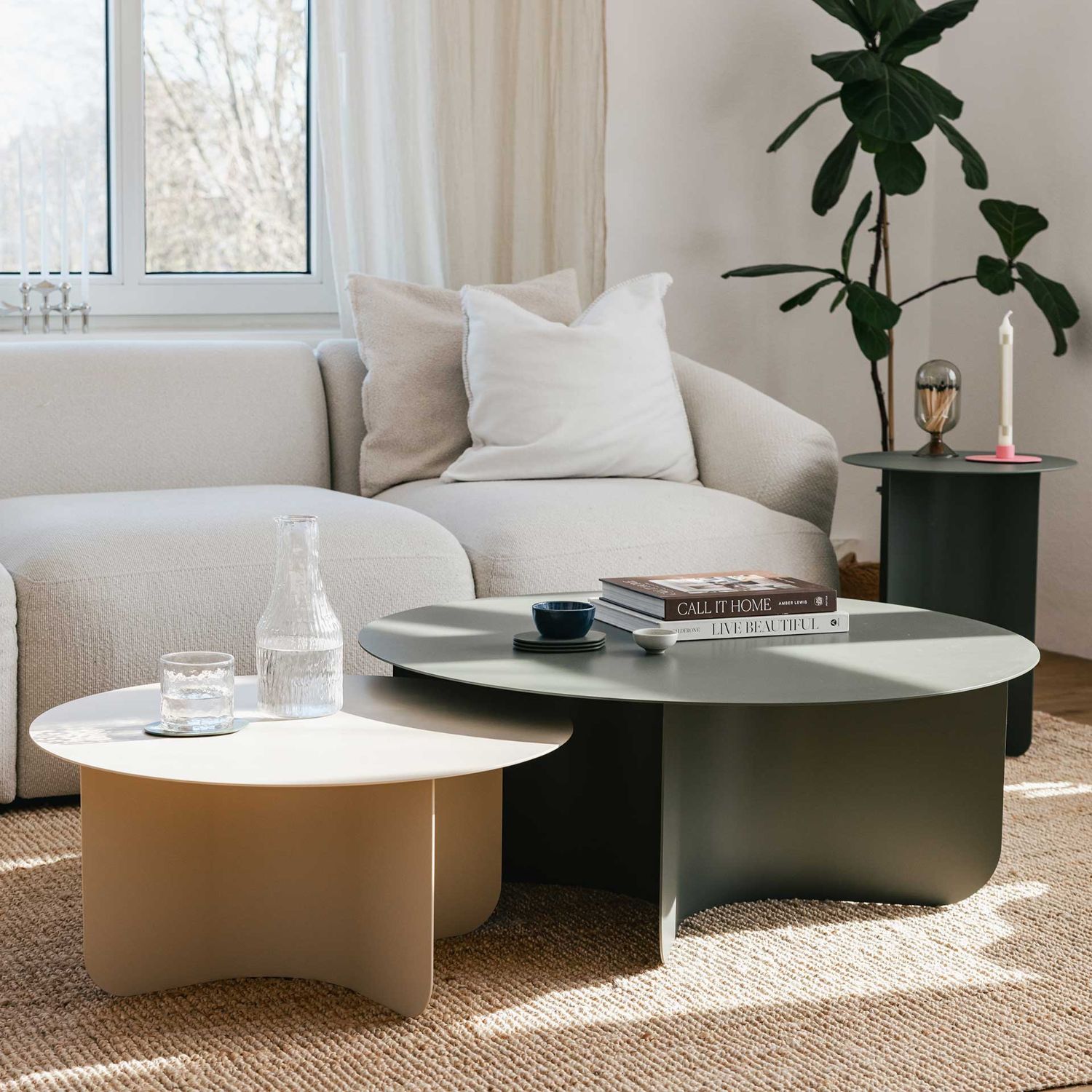 Metallbude - Miro Couchtisch cashew 65 cm