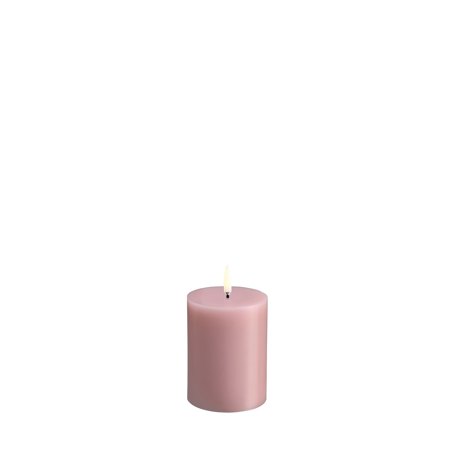 Uyuni Lighting - LED Stumpenkerze smooth 10,1 cm rose powder