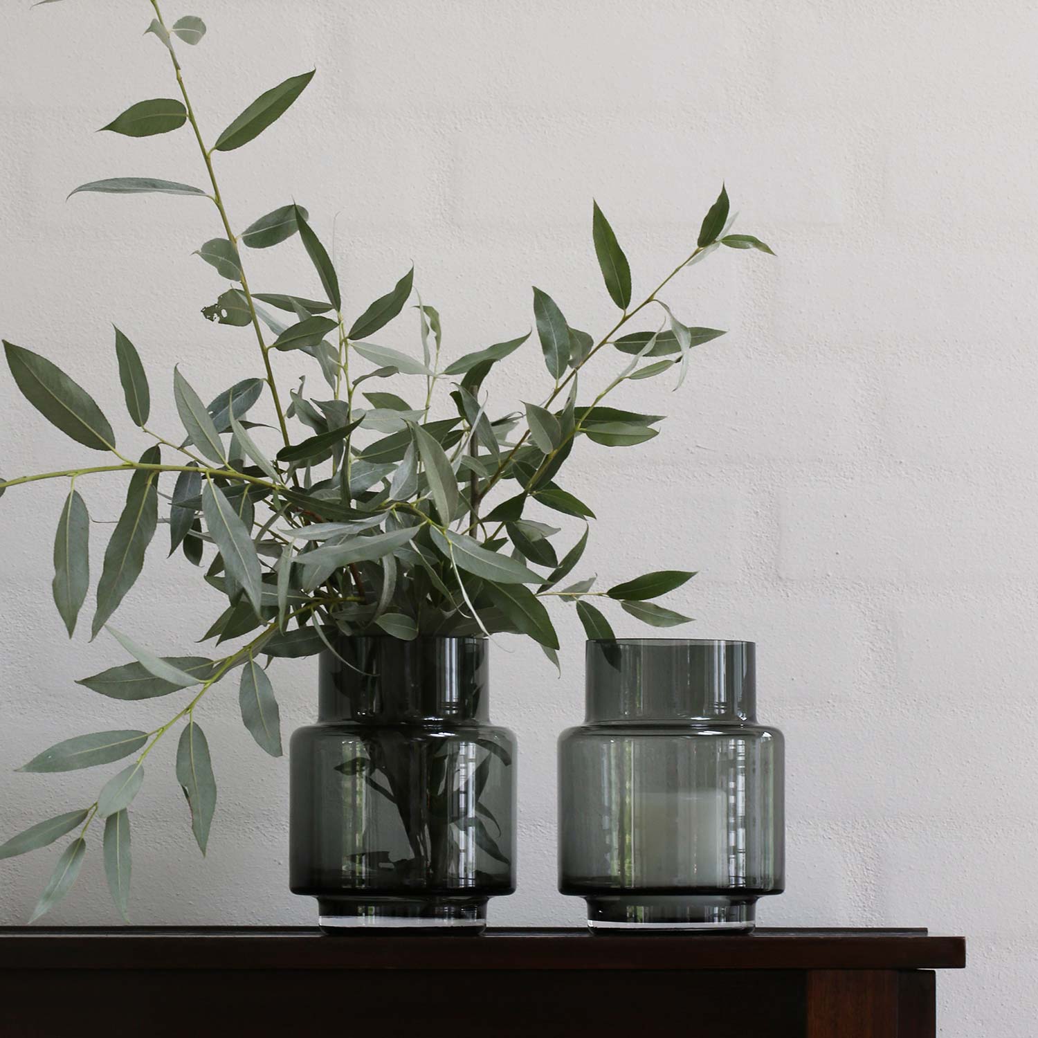 Ro Collection - Hurricane Vase No. 53 smoked grey
