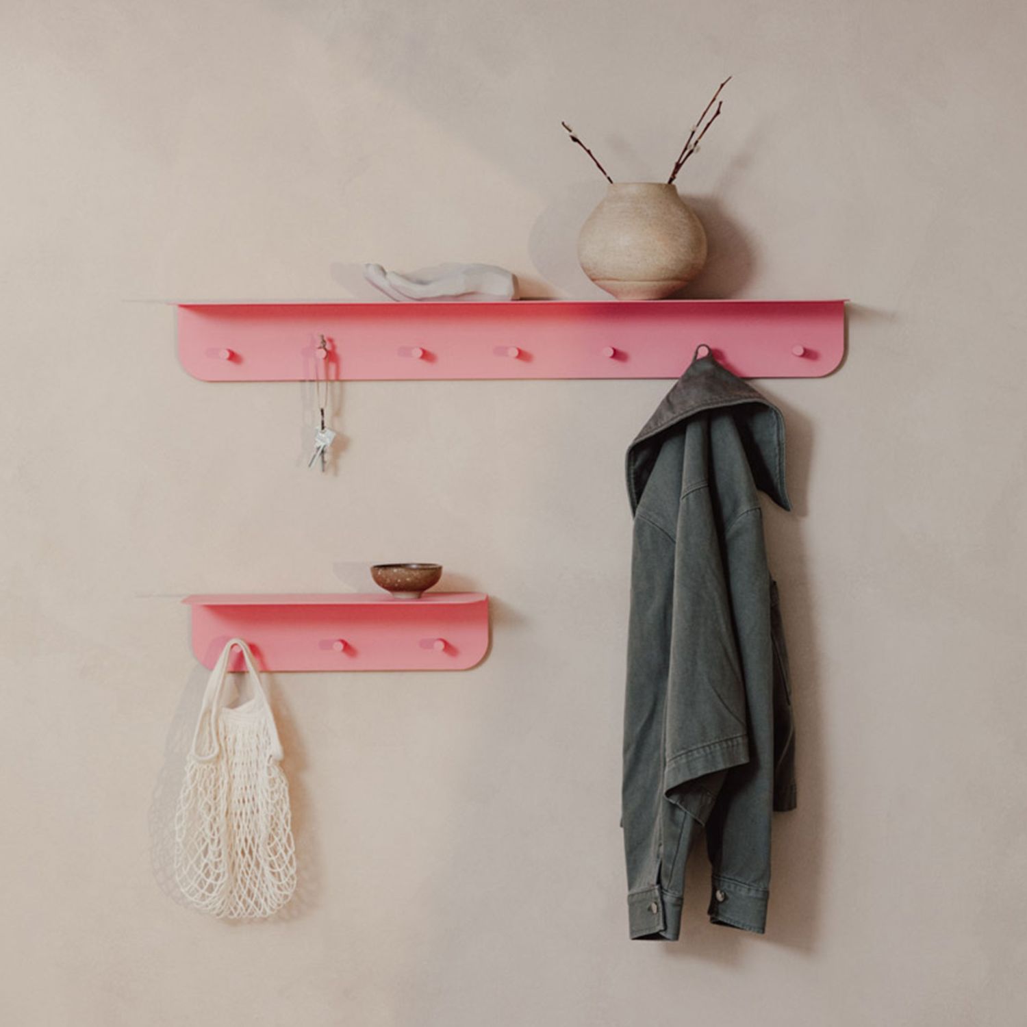 Metallbude - Malou Wandgarderobe Größe L mango lassi