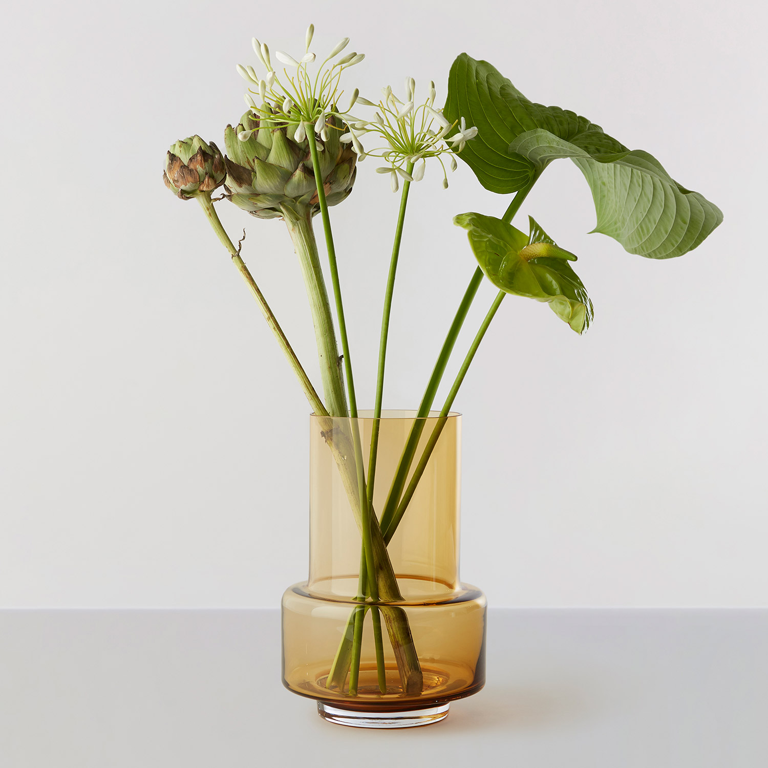Ro Collection - Hurricane Vase No. 26 amber