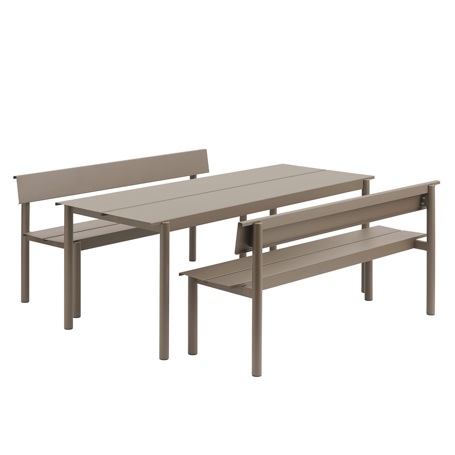 Muuto - Linear Steel Bank Rückenlehne 110 cm grey