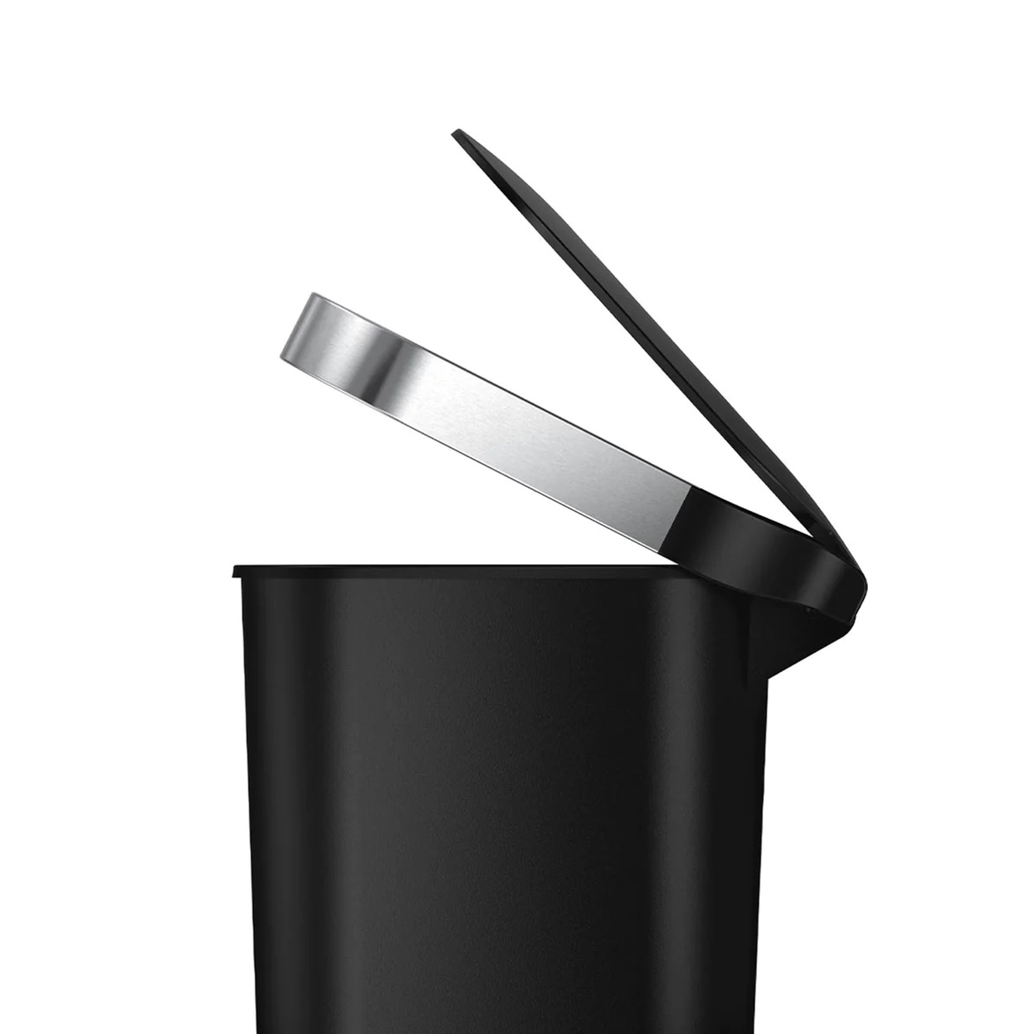 simplehuman treteimer schmal plastik schwarz deckel 98360
