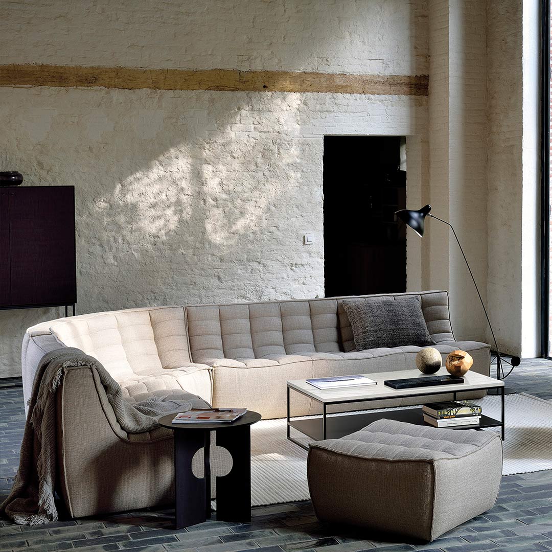 ethnucraft sofa beige ambiente rund 83982