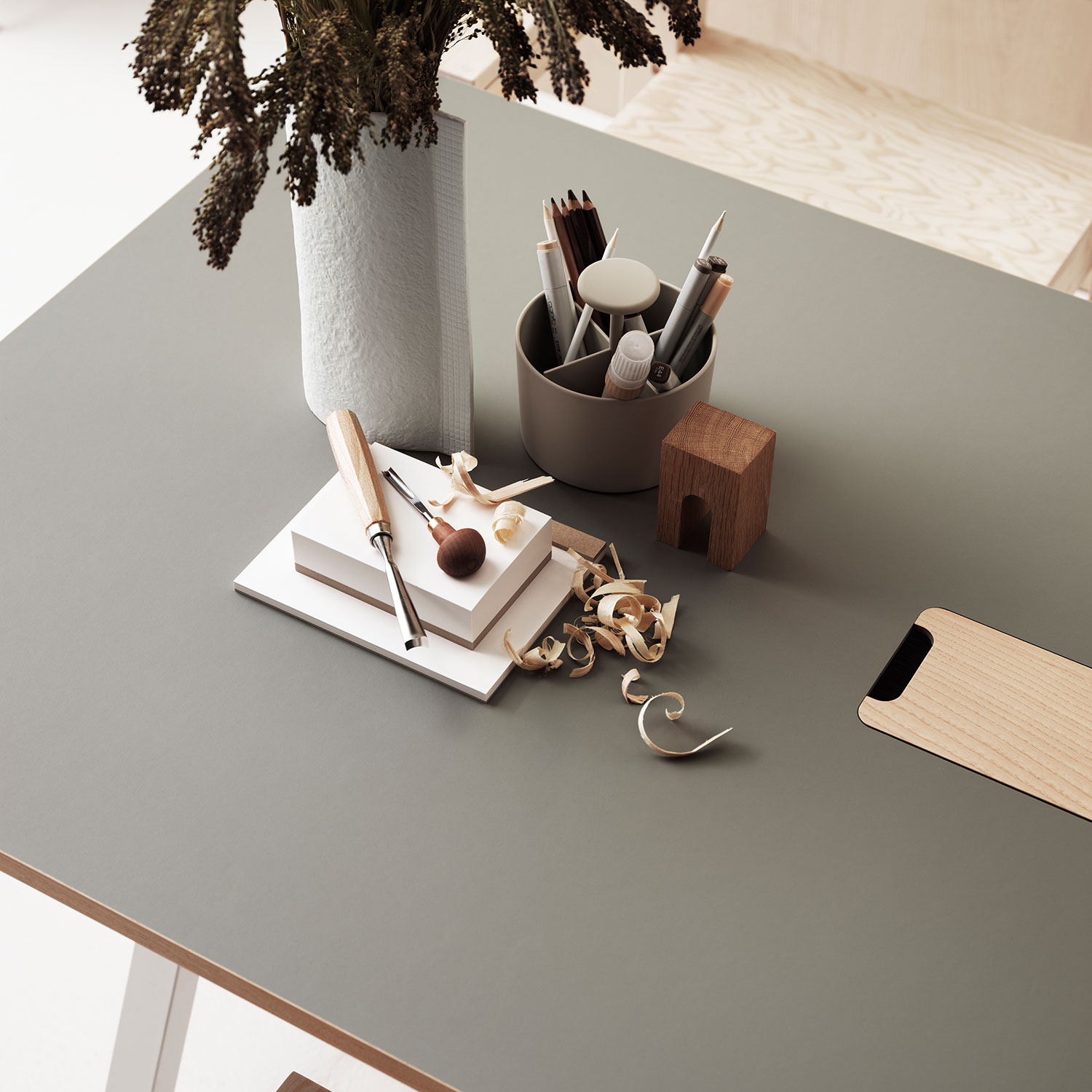 grau linoleum schreibtisch string 95065