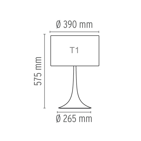 flos SPUNLIGHT T1 abmessungen 18457