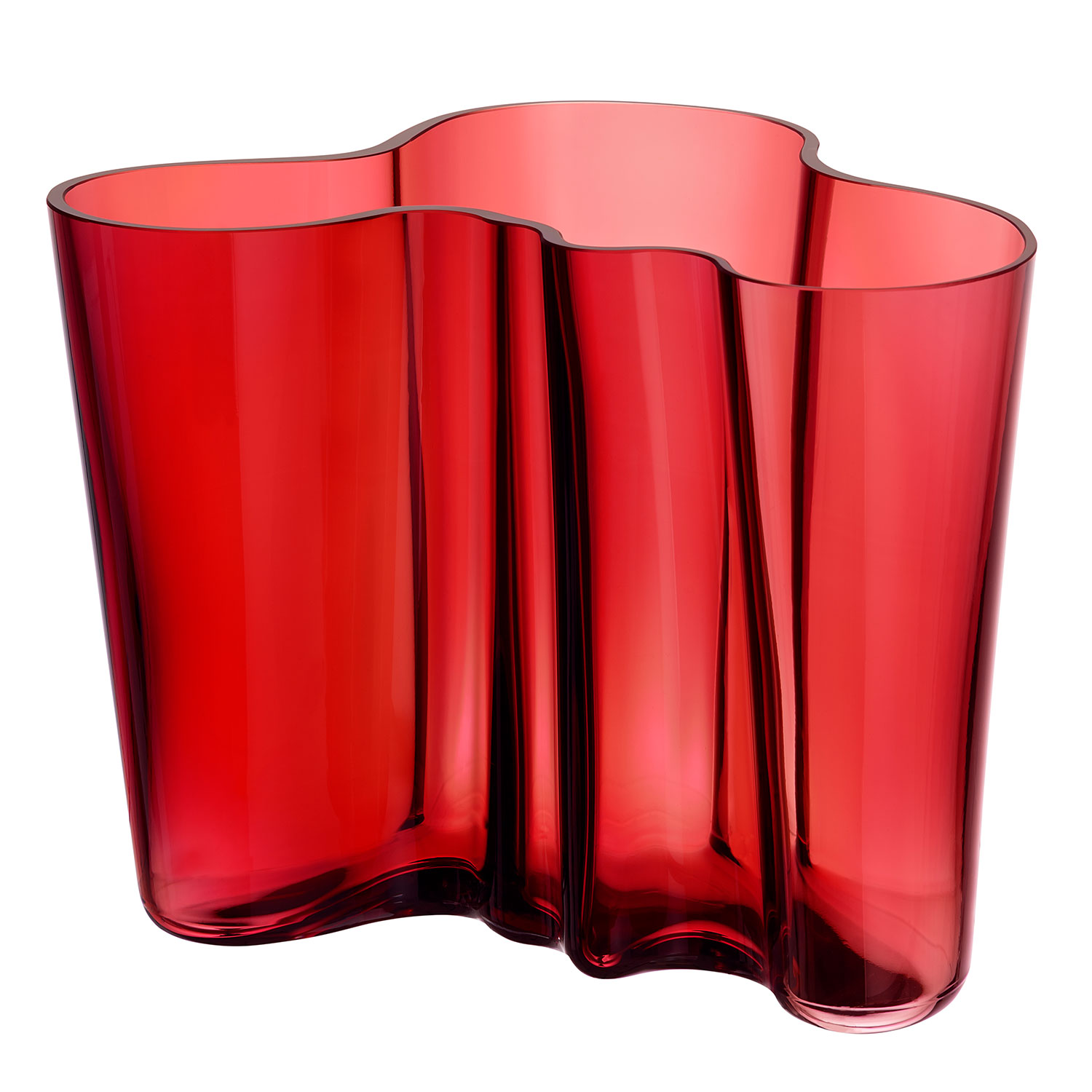 iittala alto vase 160mm cranberry 103188