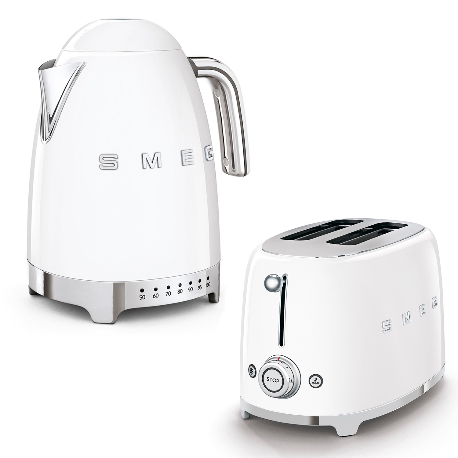 smeg set wasserkocher toaster weiss 56677