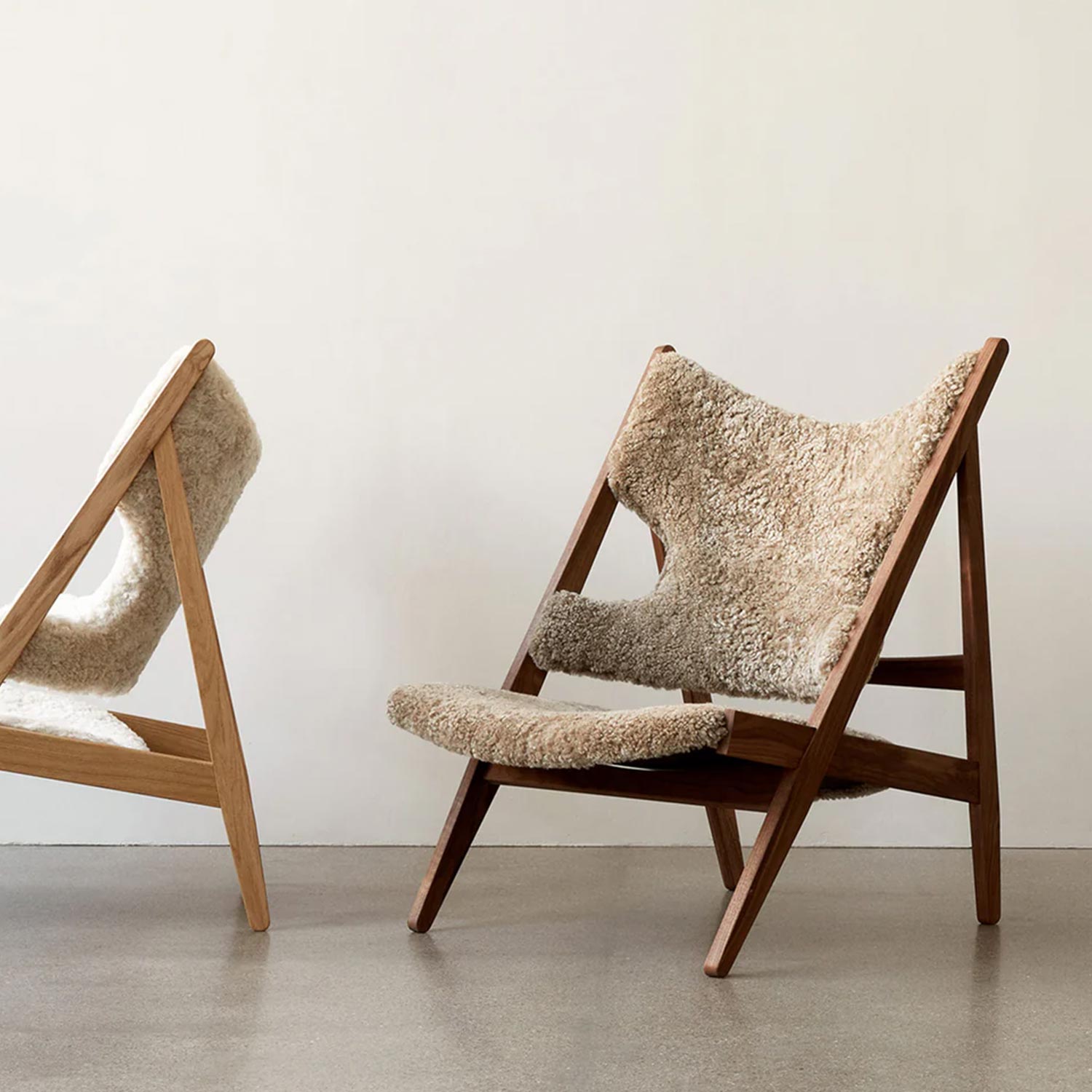 Audo - Knitting Lounge Chair dark stained oak/root