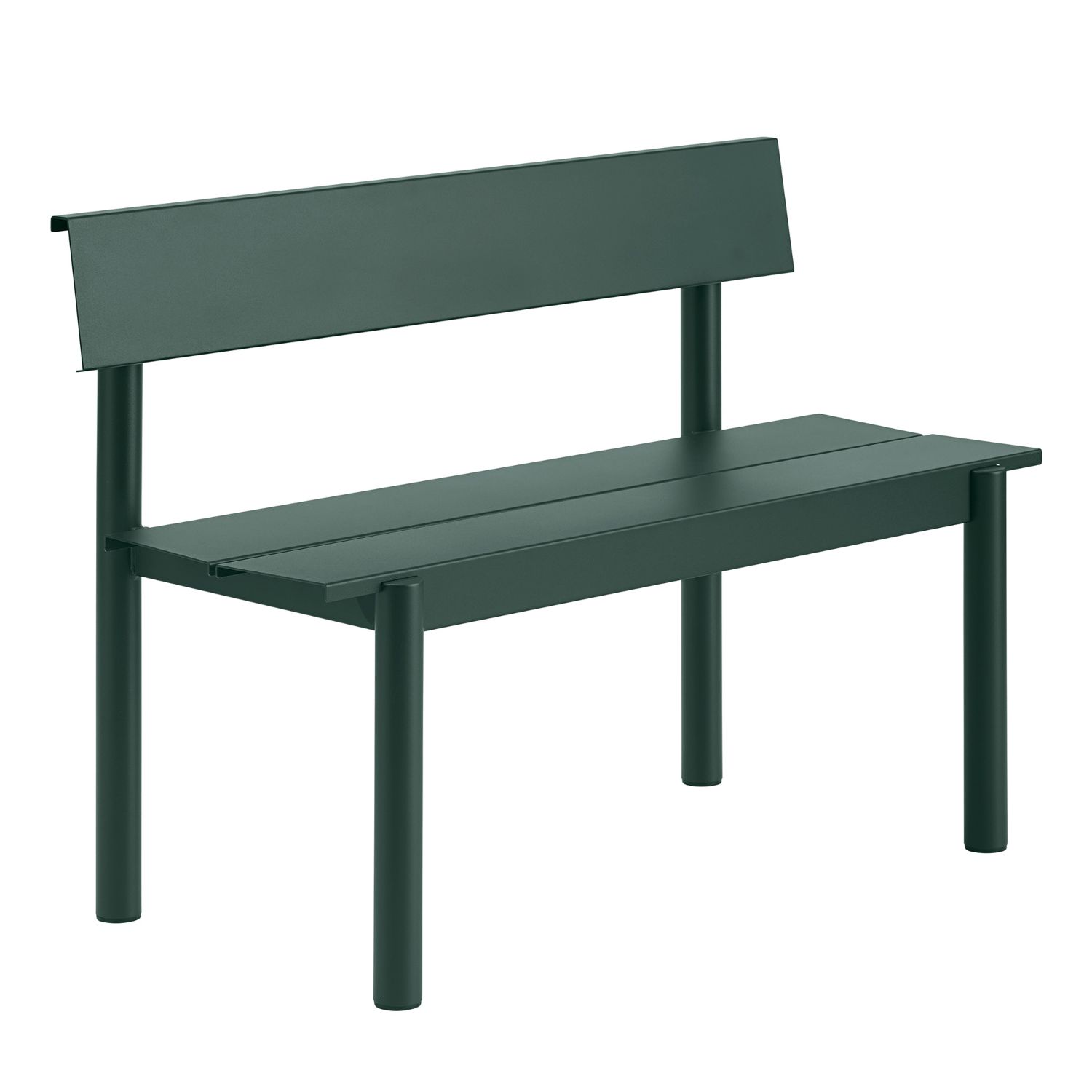 Muuto - Linear Steel Bank Rückenlehne 110 cm dark green