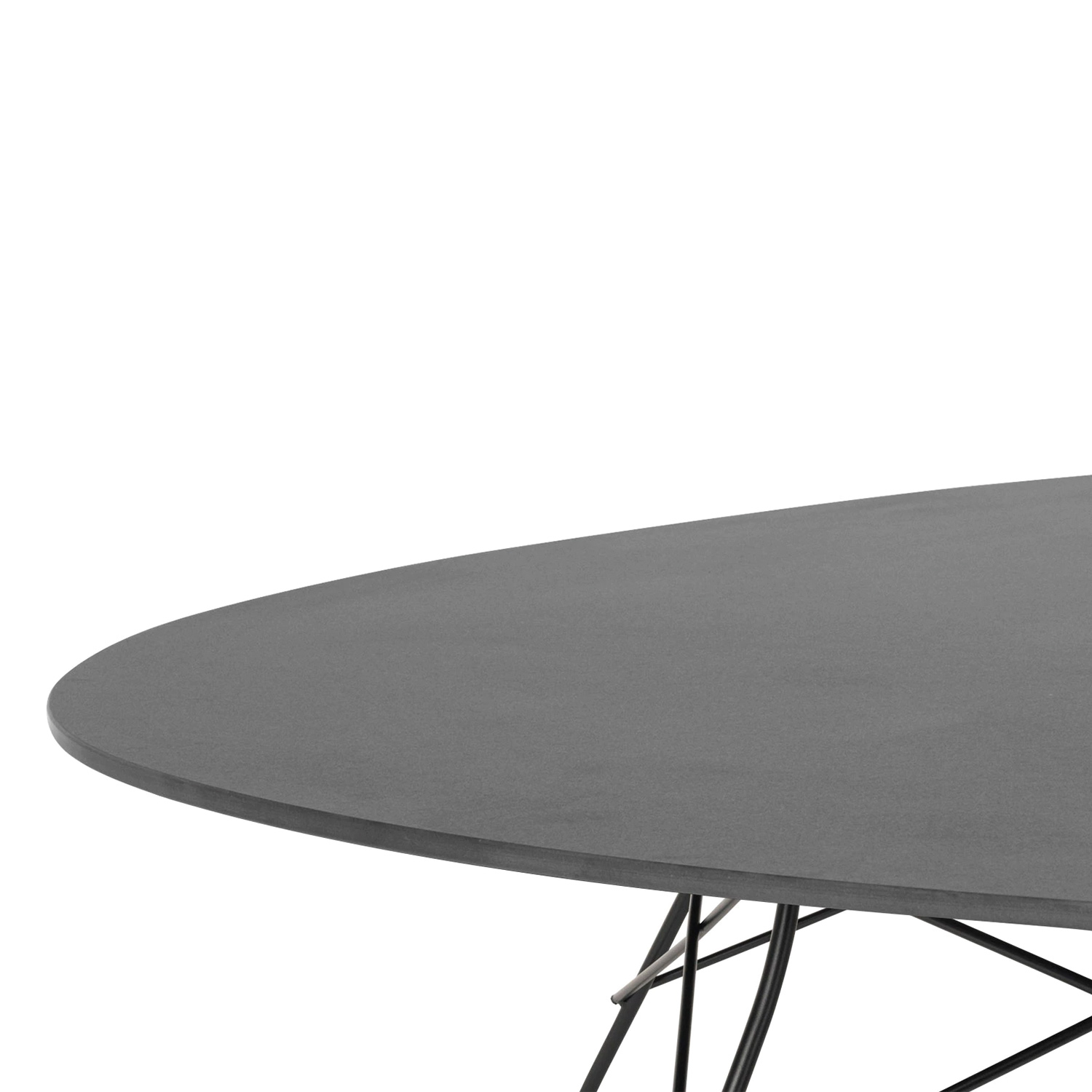 kartell glossy outdoortisch schwarz detail 79100