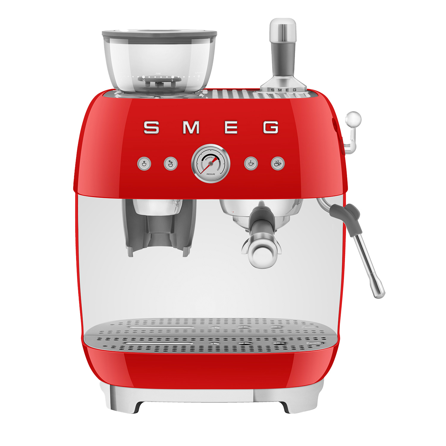 smeg egf03 siebtraeger espressomaschine rot 95360
