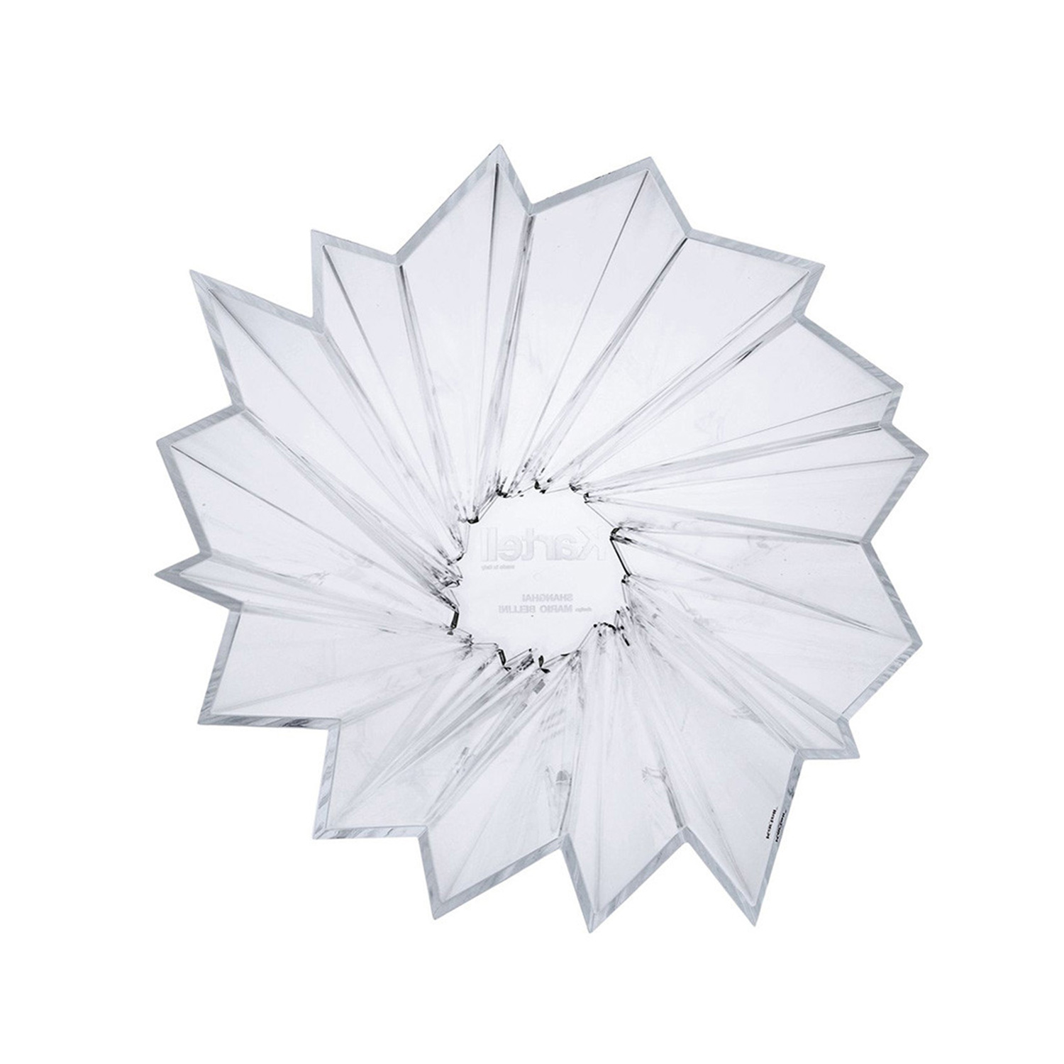 kartell shanghai vase transparent glasvase 76334