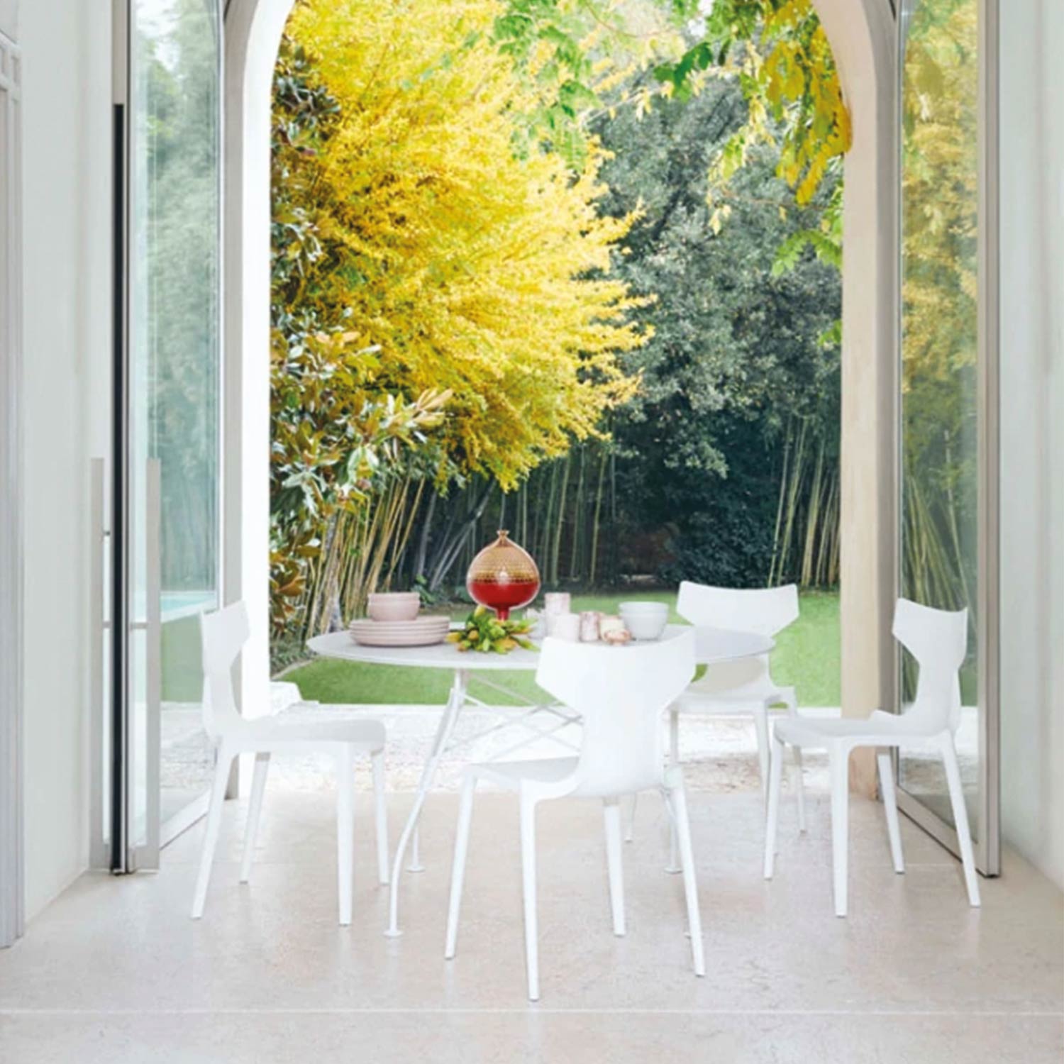 kartell re chair weiss outdoorstuhl 79076