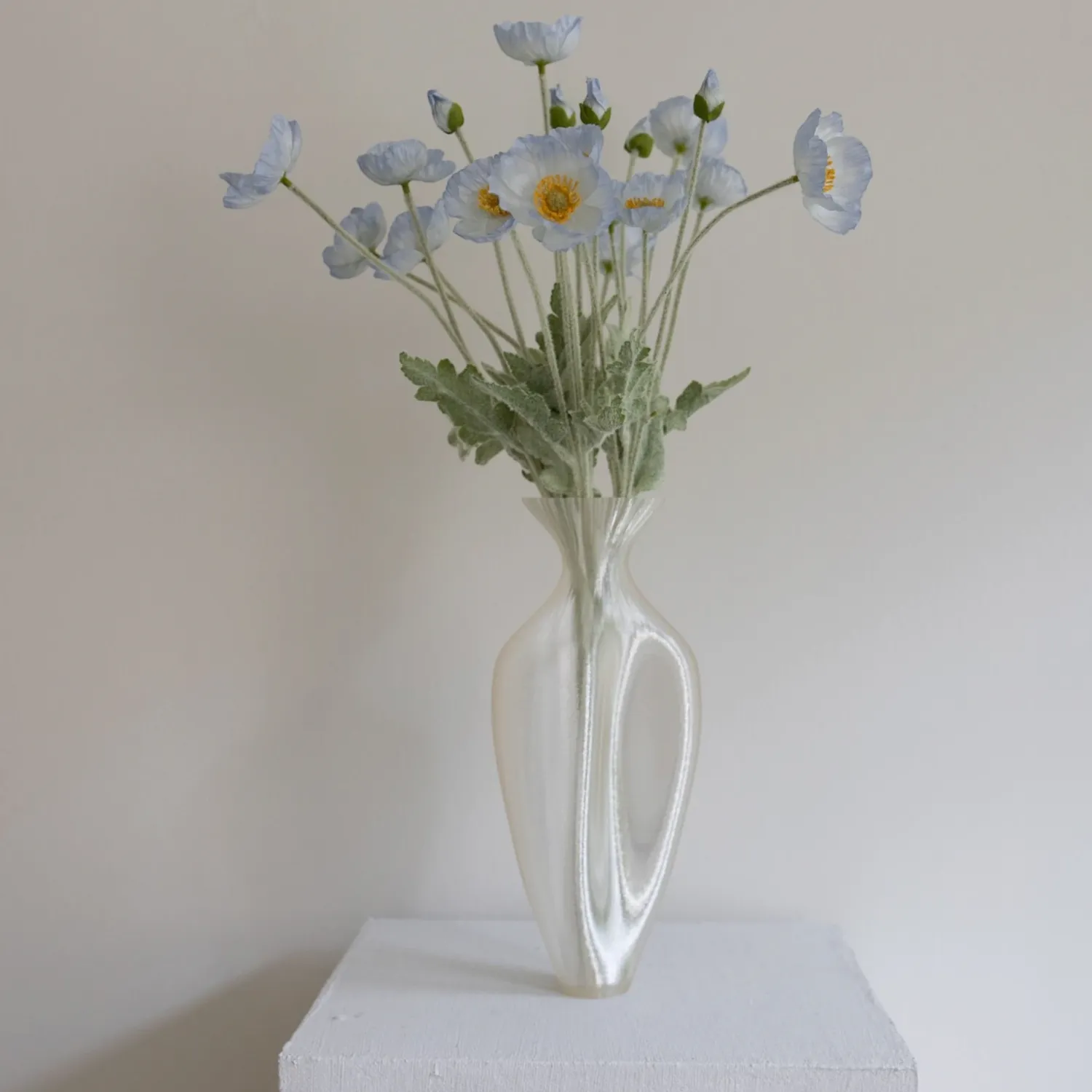 BLOOM OBJECTS - Mohn Kunstblume hellblau